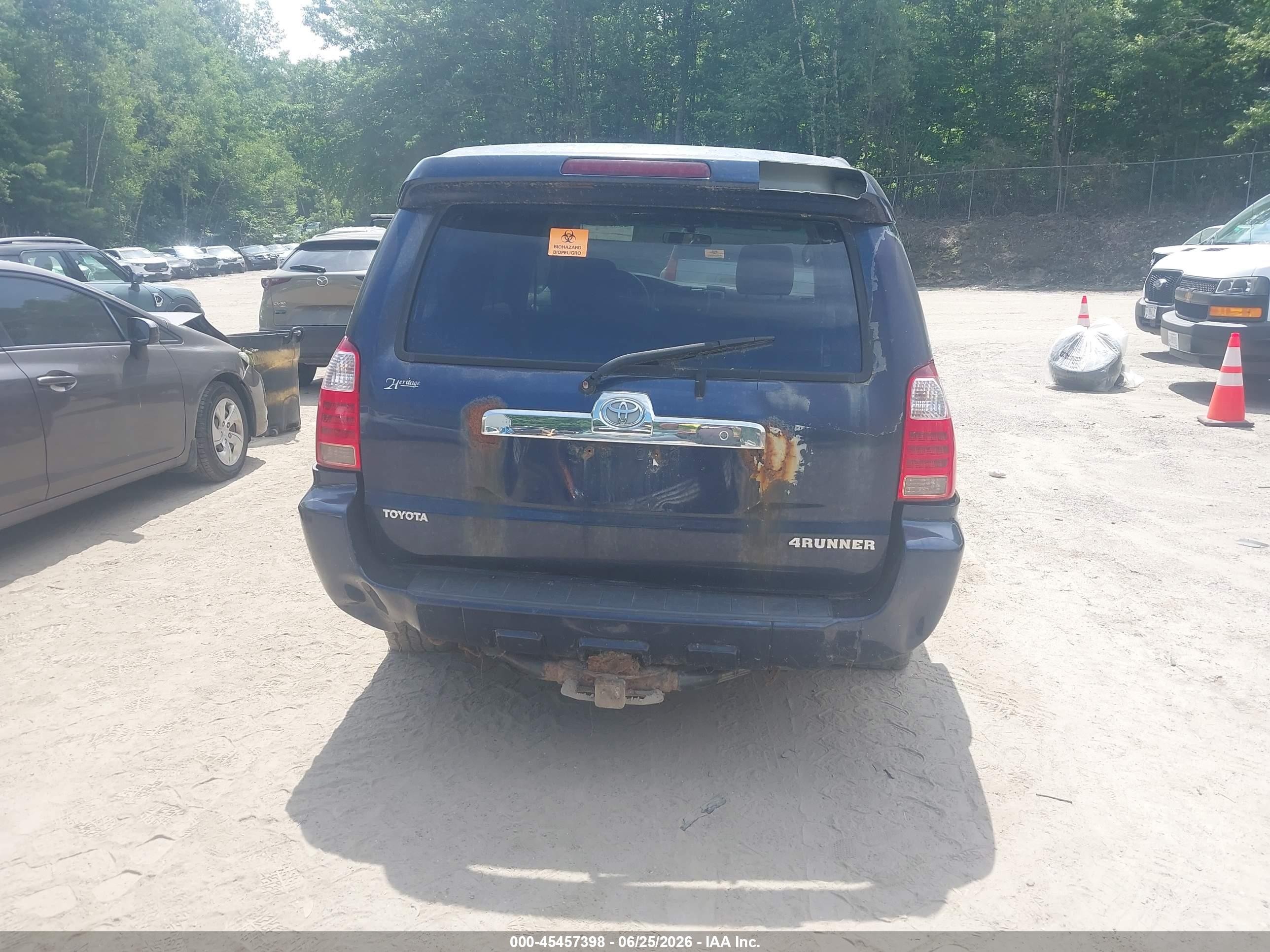 2007 Toyota 4runner Sr5 Blue vin: JTEBT14R670065830
