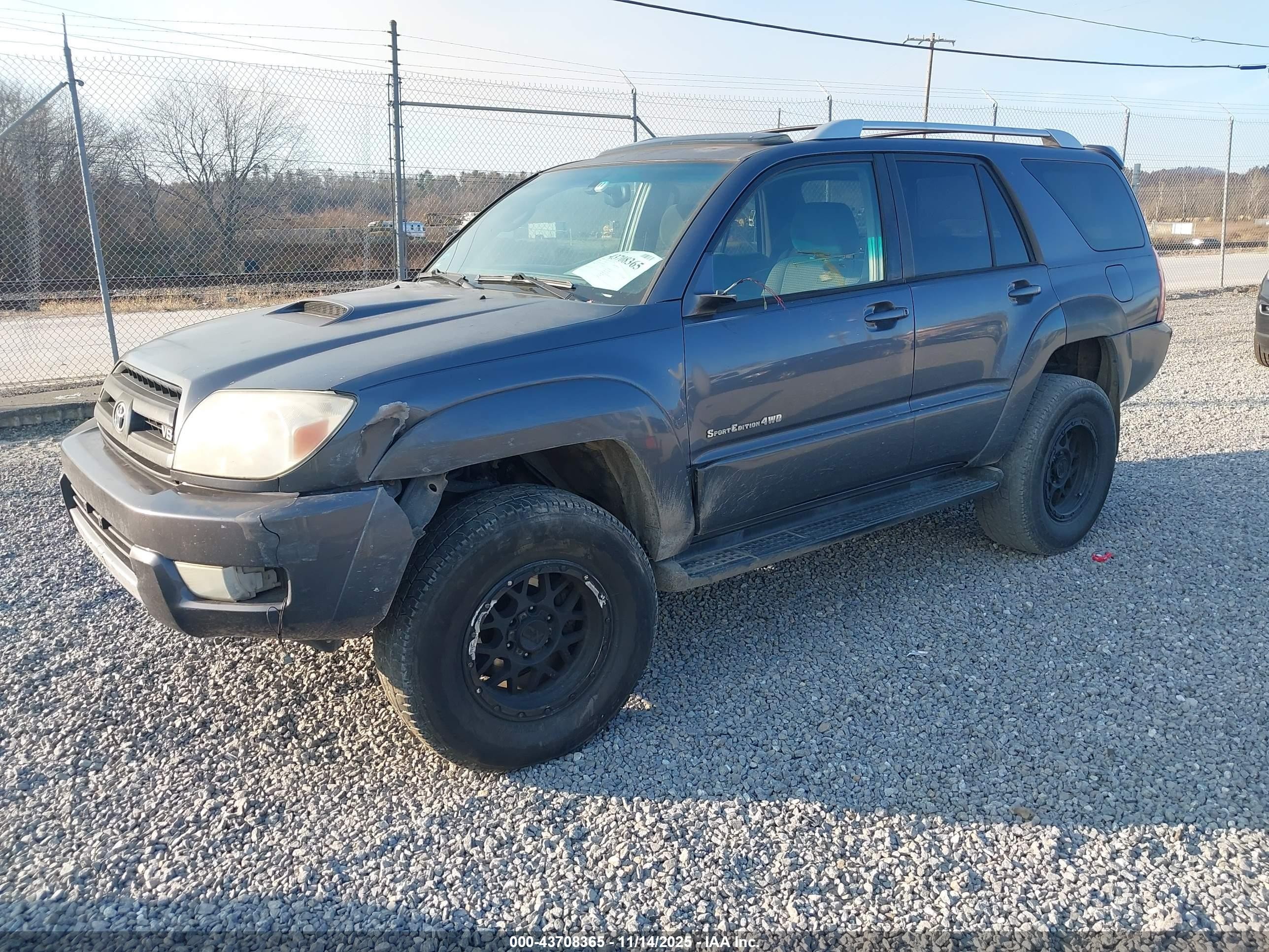 2004 Toyota 4runner Sr5 Sport V8 Gray vin: JTEBT14R748014530