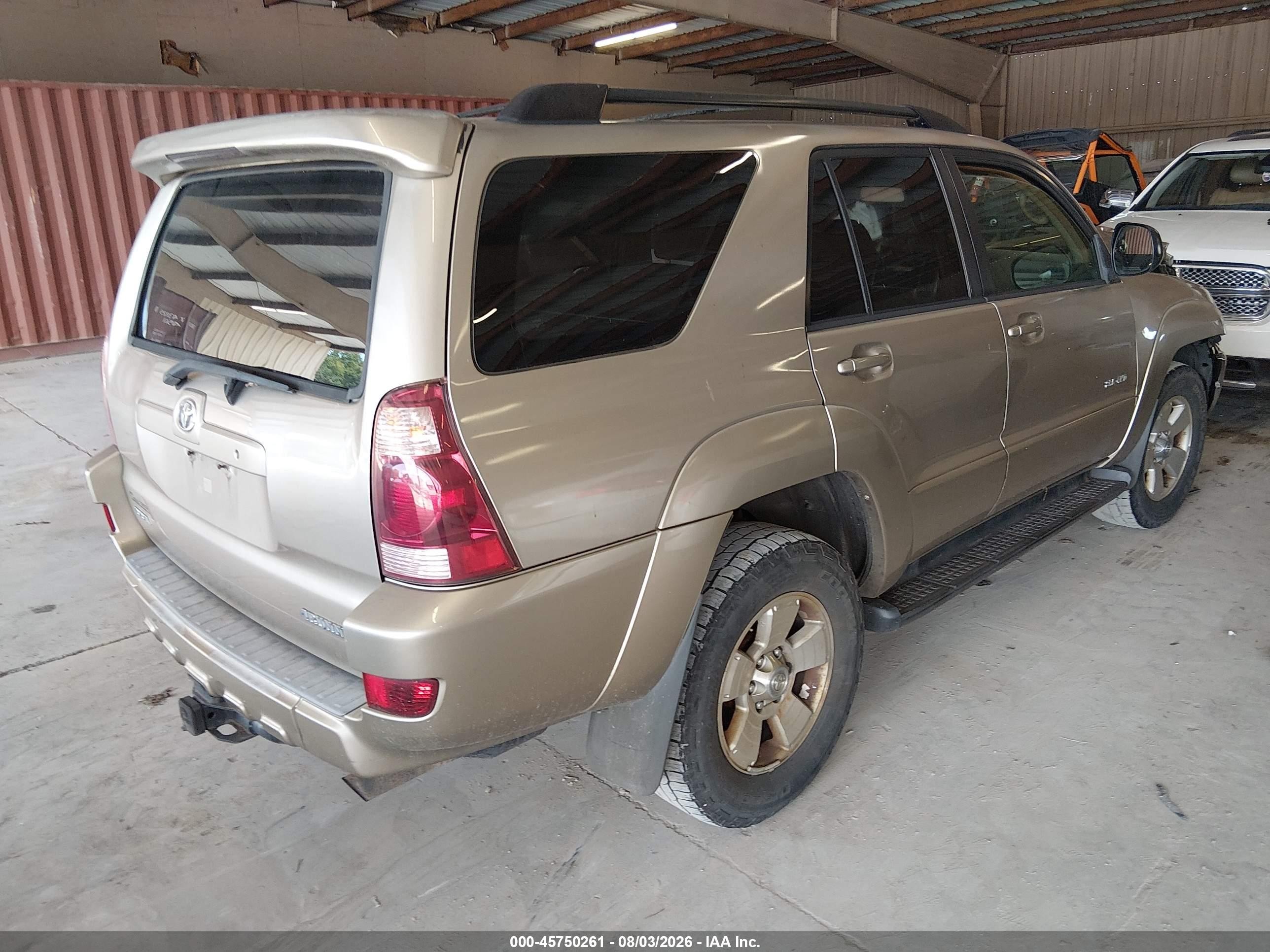 2005 Toyota 4runner Sr5 V8 Gold vin: JTEBT14R750054963