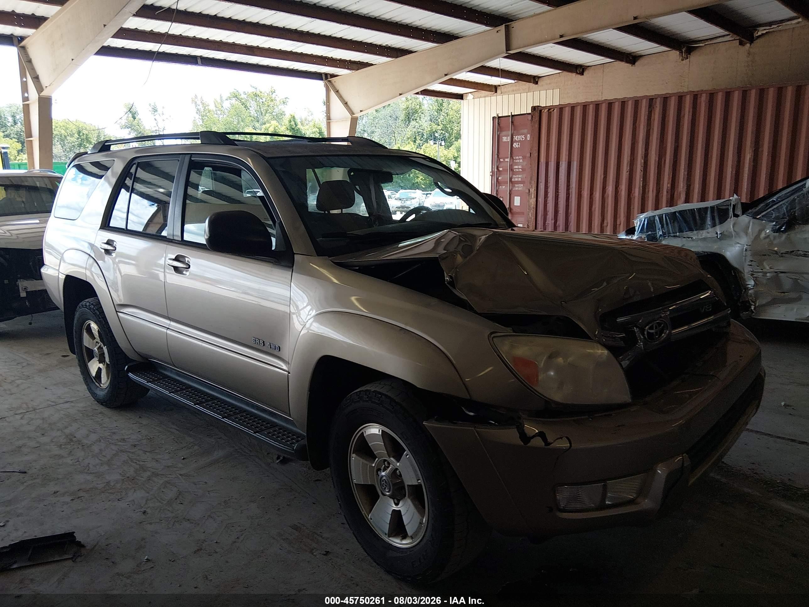 2005 Toyota 4runner Sr5 V8 Gold vin: JTEBT14R750054963