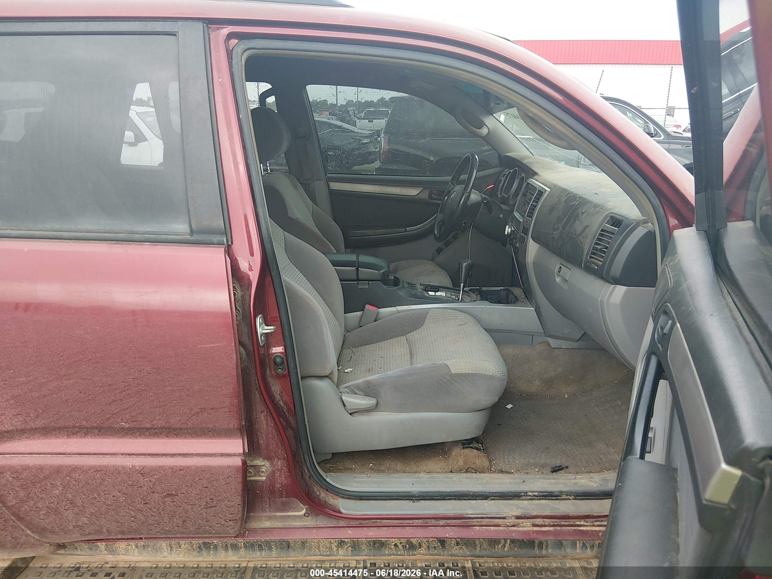 2005 Toyota 4runner Sr5 V8 Red vin: JTEBT14R758021284