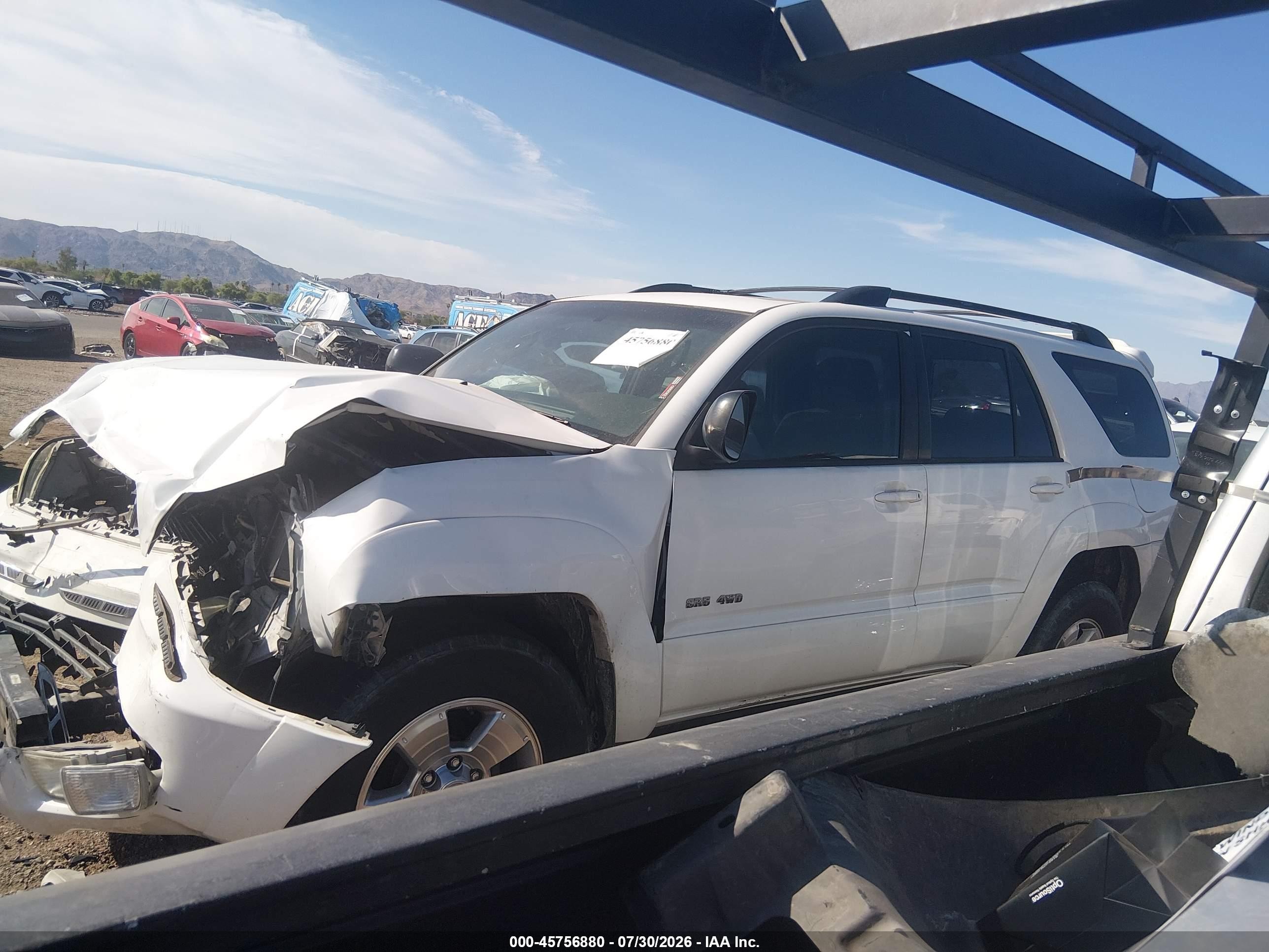 2005 Toyota 4runner Sr5 V8 White vin: JTEBT14R758022841