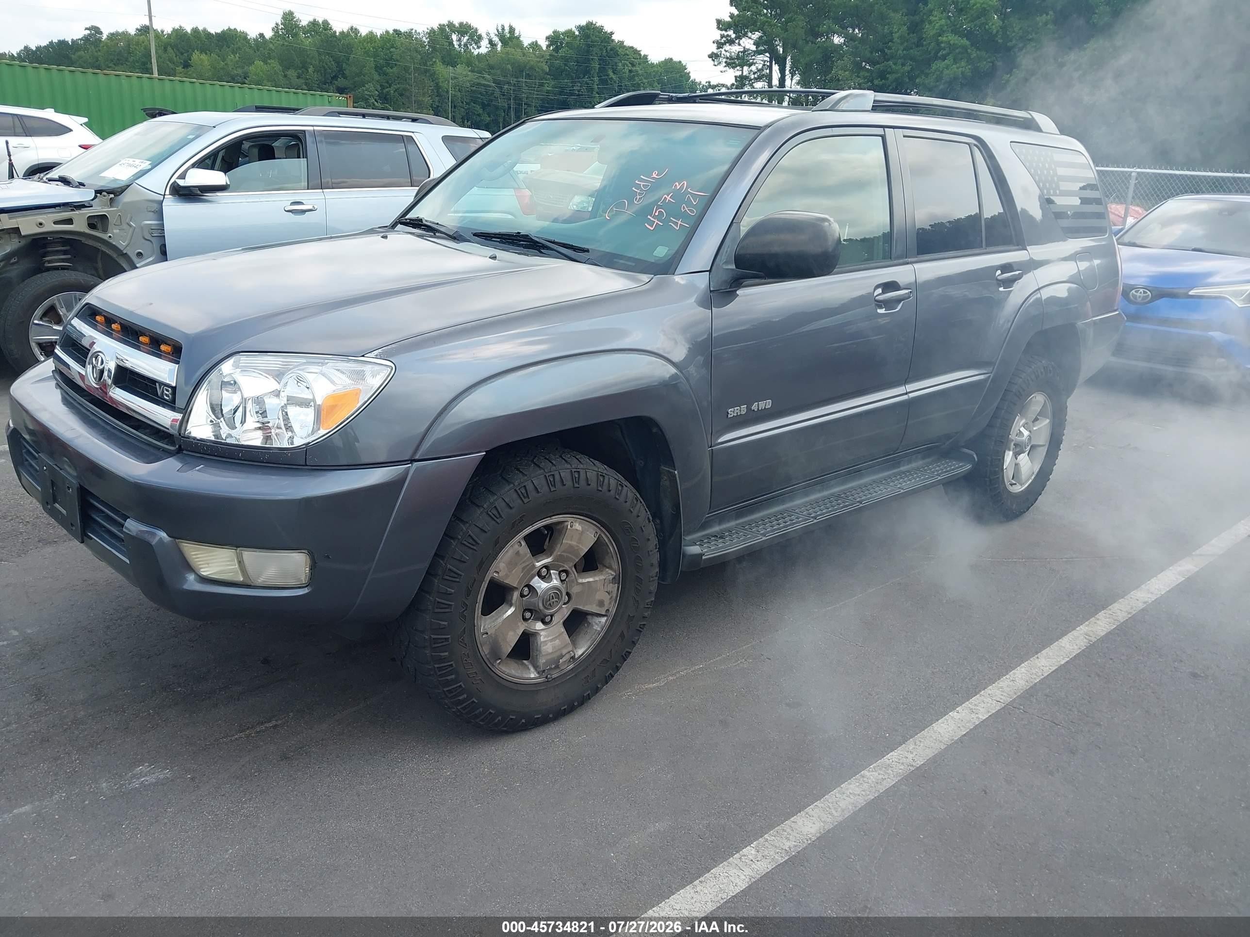 2005 Toyota 4runner Sr5 V8 Silver vin: JTEBT14R758027697