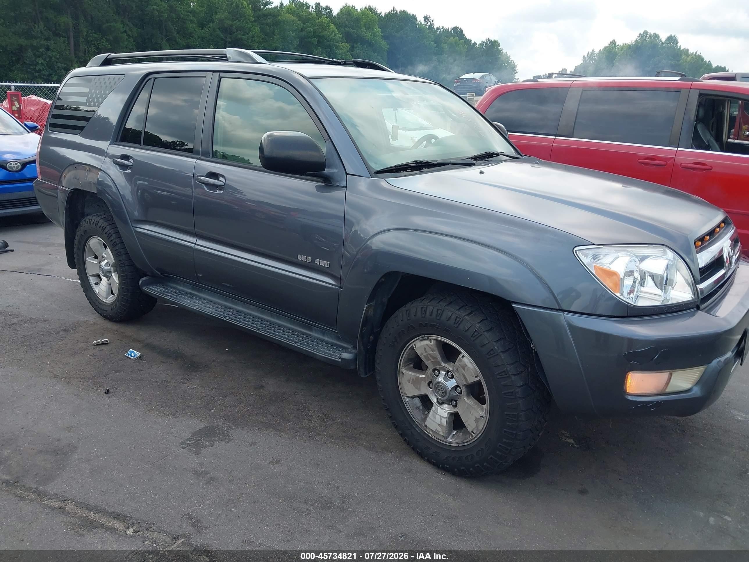 2005 Toyota 4runner Sr5 V8 Silver vin: JTEBT14R758027697