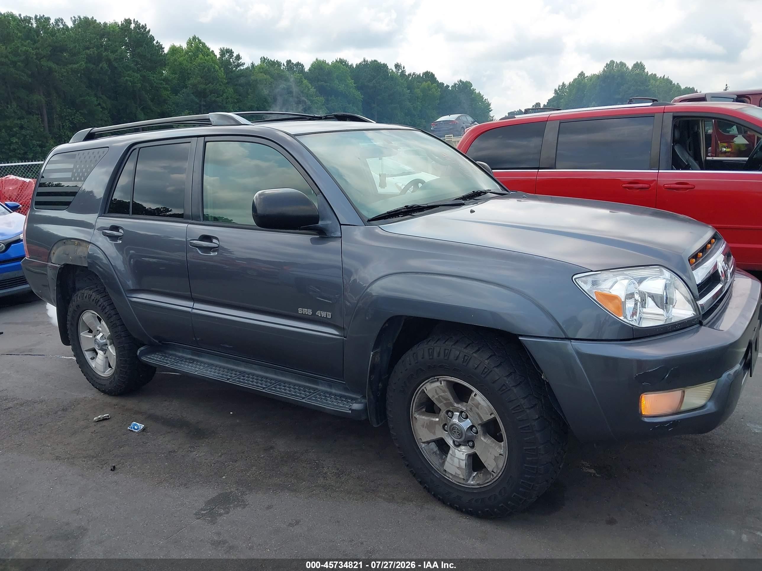 2005 Toyota 4runner Sr5 V8 Silver vin: JTEBT14R758027697
