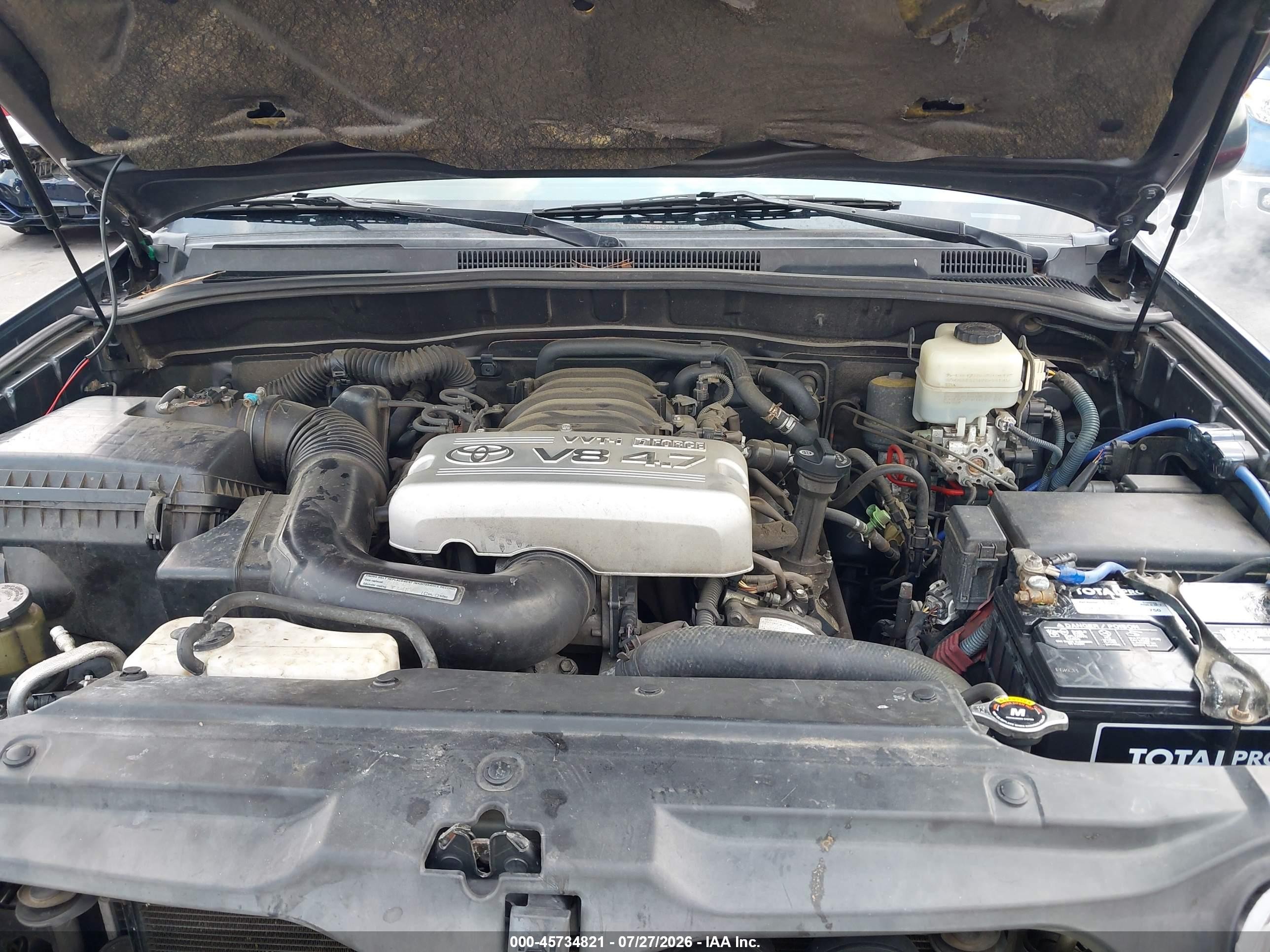 2005 Toyota 4runner Sr5 V8 Silver vin: JTEBT14R758027697