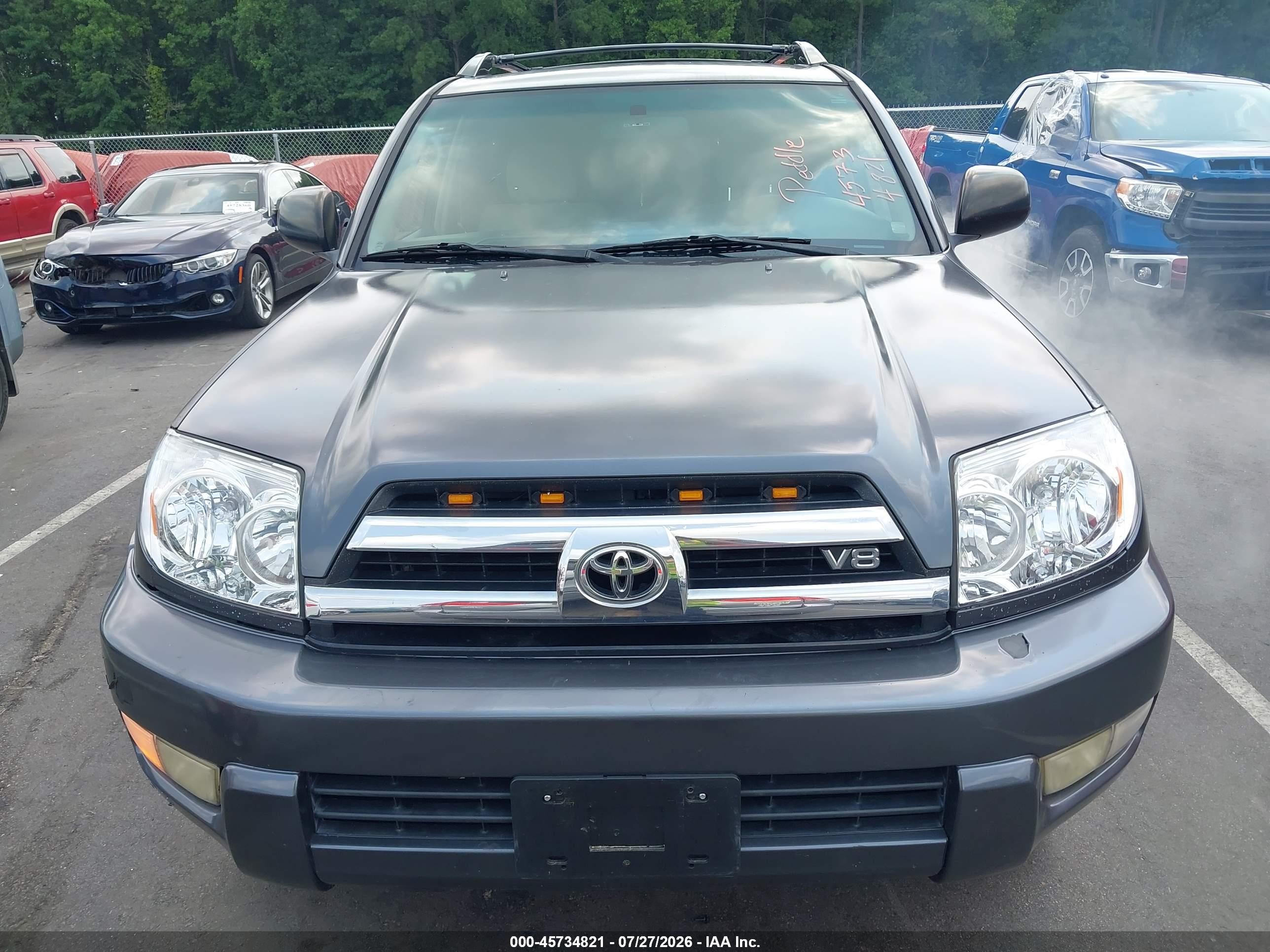 2005 Toyota 4runner Sr5 V8 Silver vin: JTEBT14R758027697