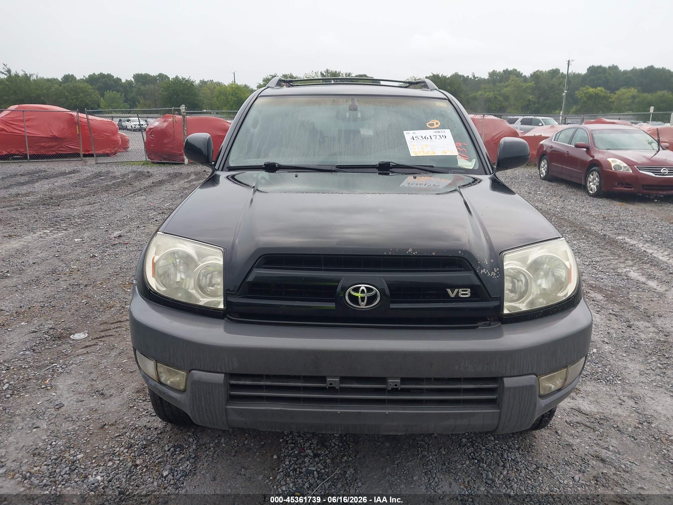 2003 Toyota 4runner Sr5 V8 Black vin: JTEBT14R830015439
