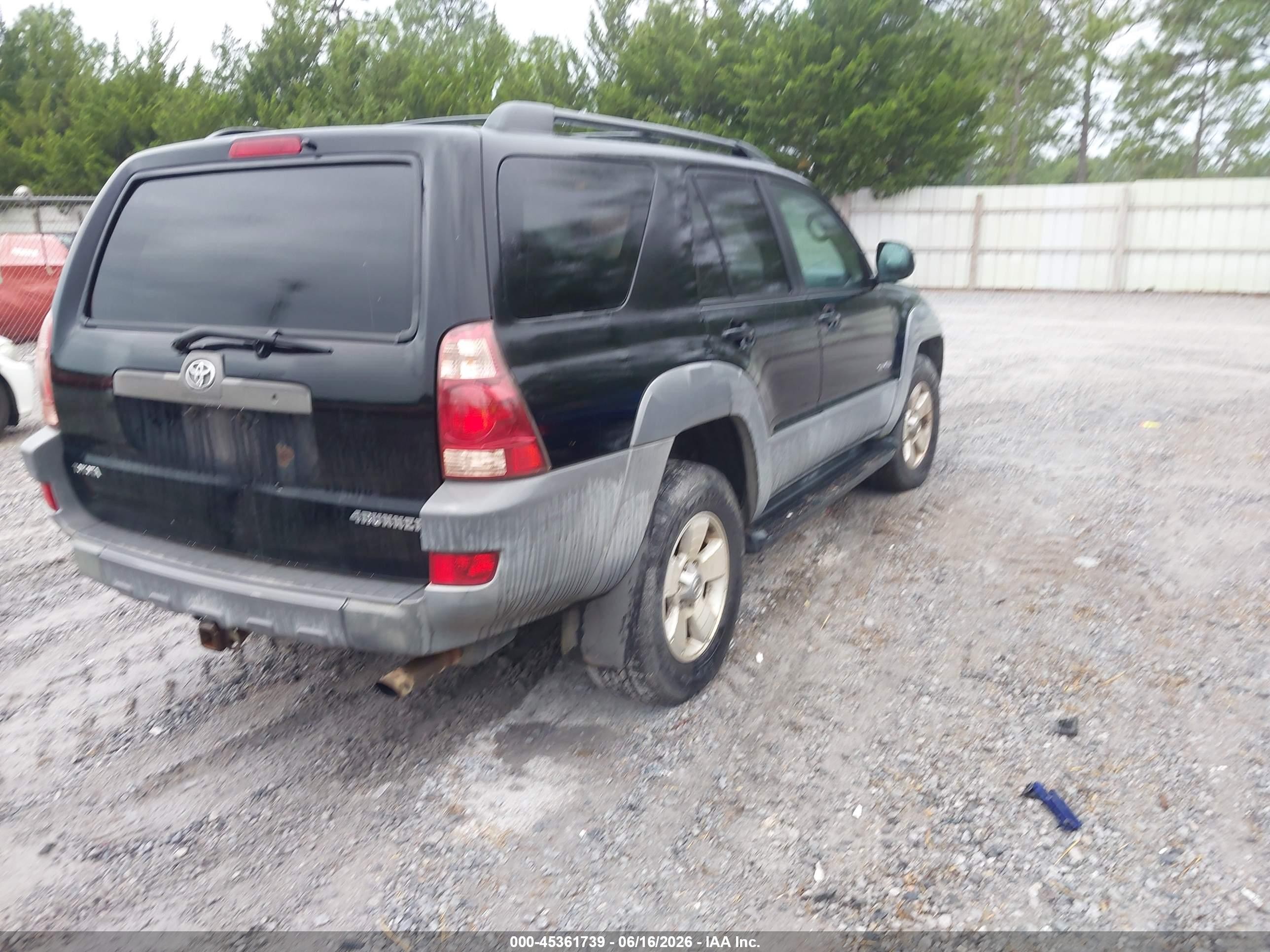 2003 Toyota 4runner Sr5 V8 Black vin: JTEBT14R830015439