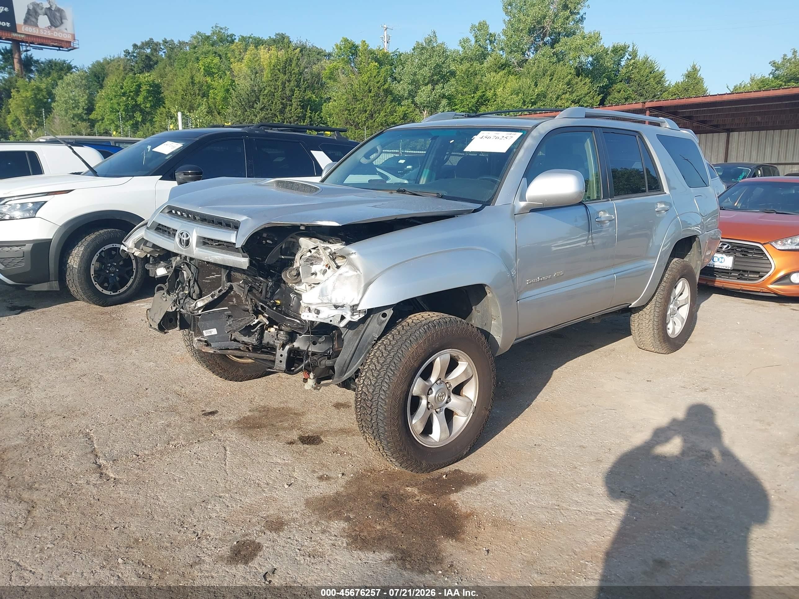 2004 Toyota 4runner Sr5 Sport V8 Silver vin: JTEBT14R840029083