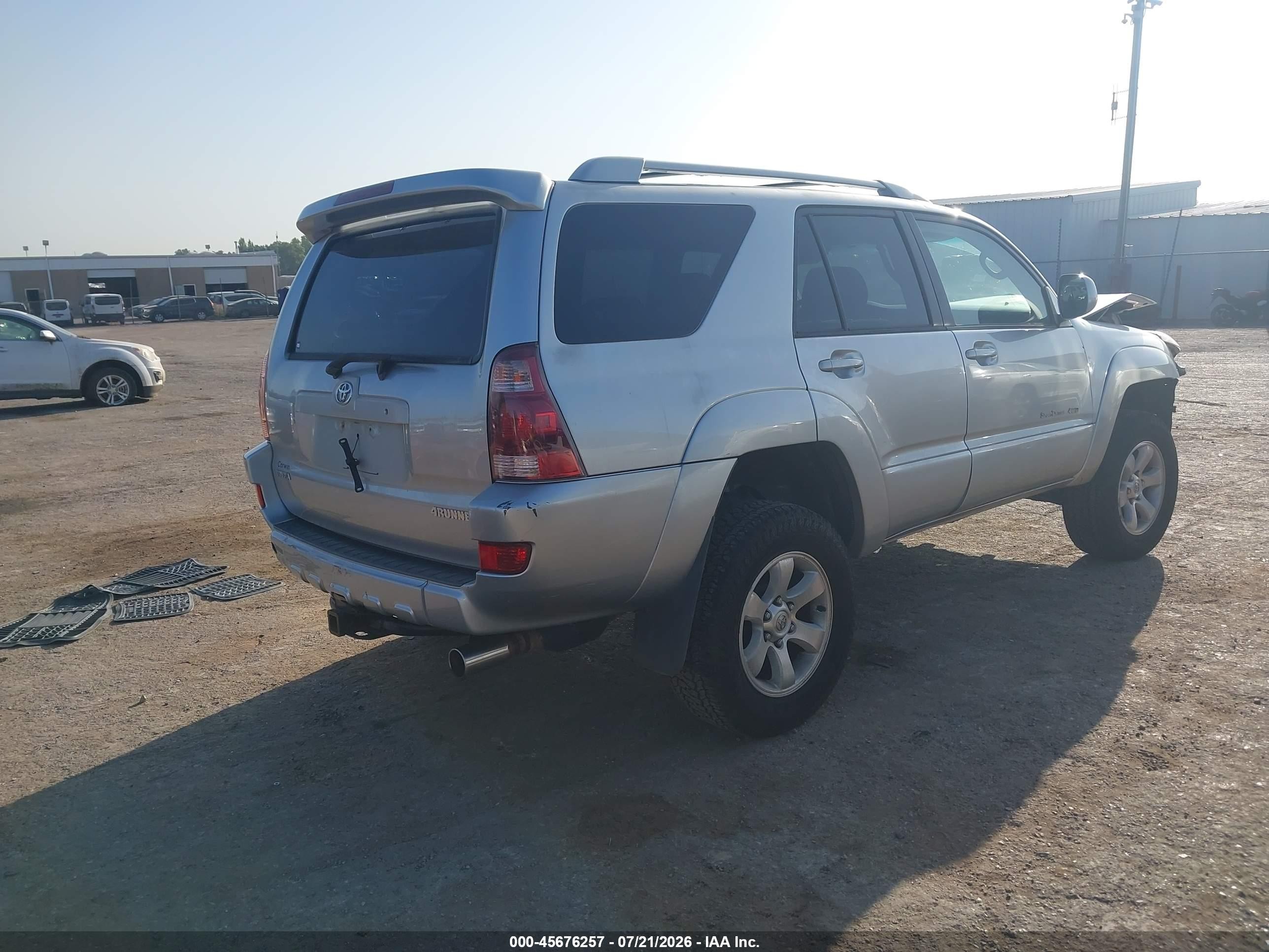 2004 Toyota 4runner Sr5 Sport V8 Silver vin: JTEBT14R840029083