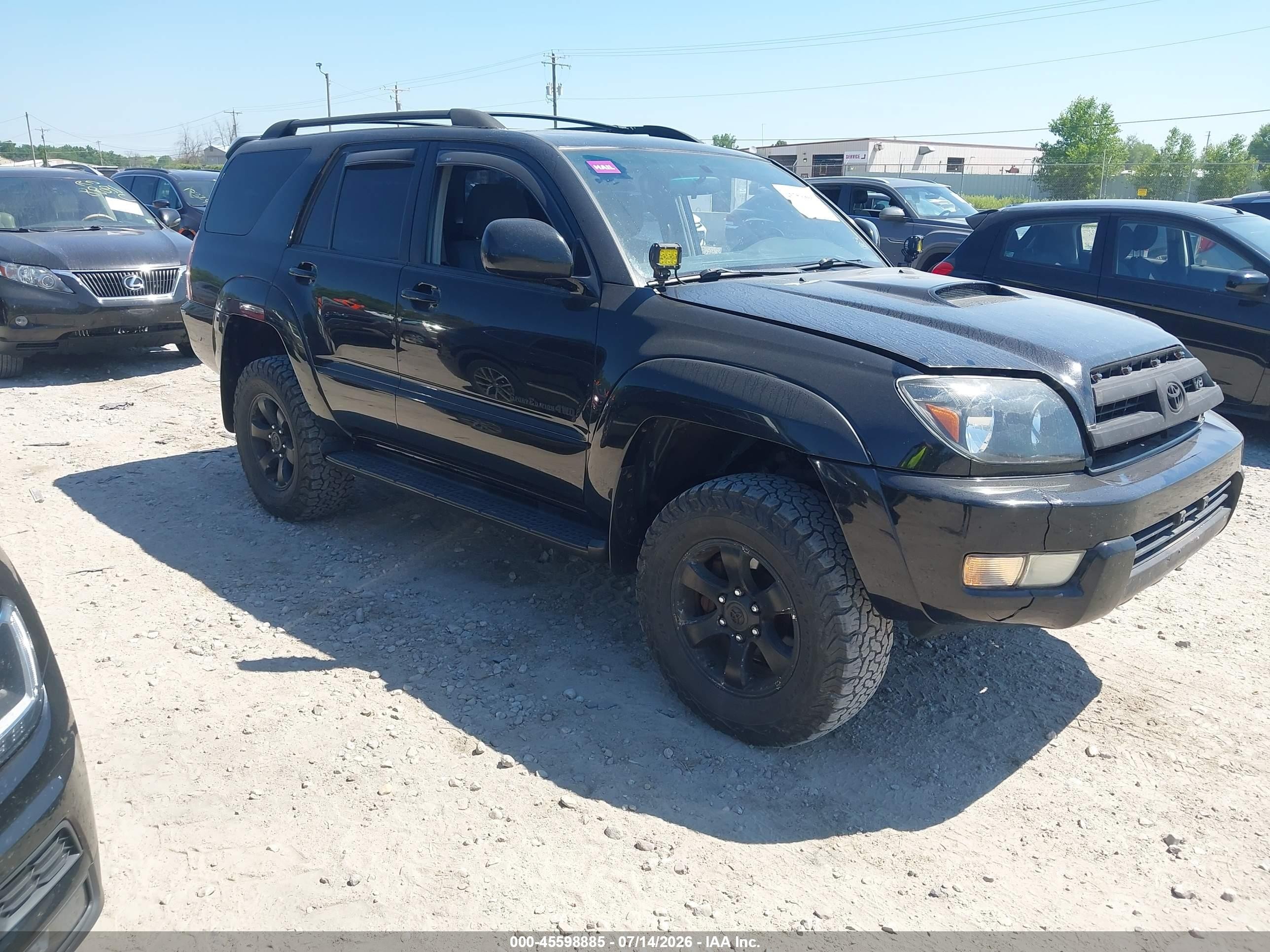 2004 Toyota 4runner Sr5 Sport V8 Black vin: JTEBT14R840031626