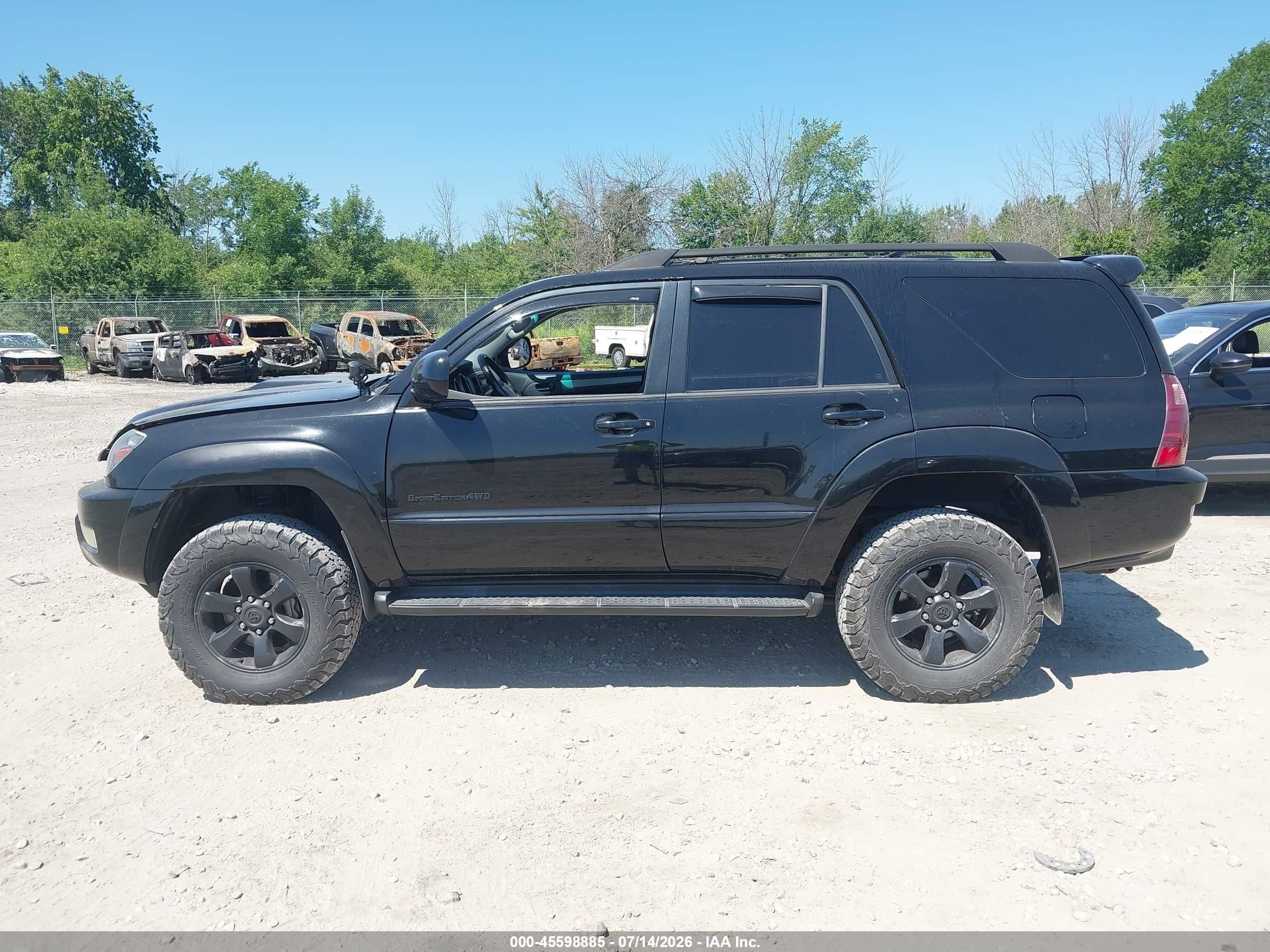 2004 Toyota 4runner Sr5 Sport V8 Black vin: JTEBT14R840031626