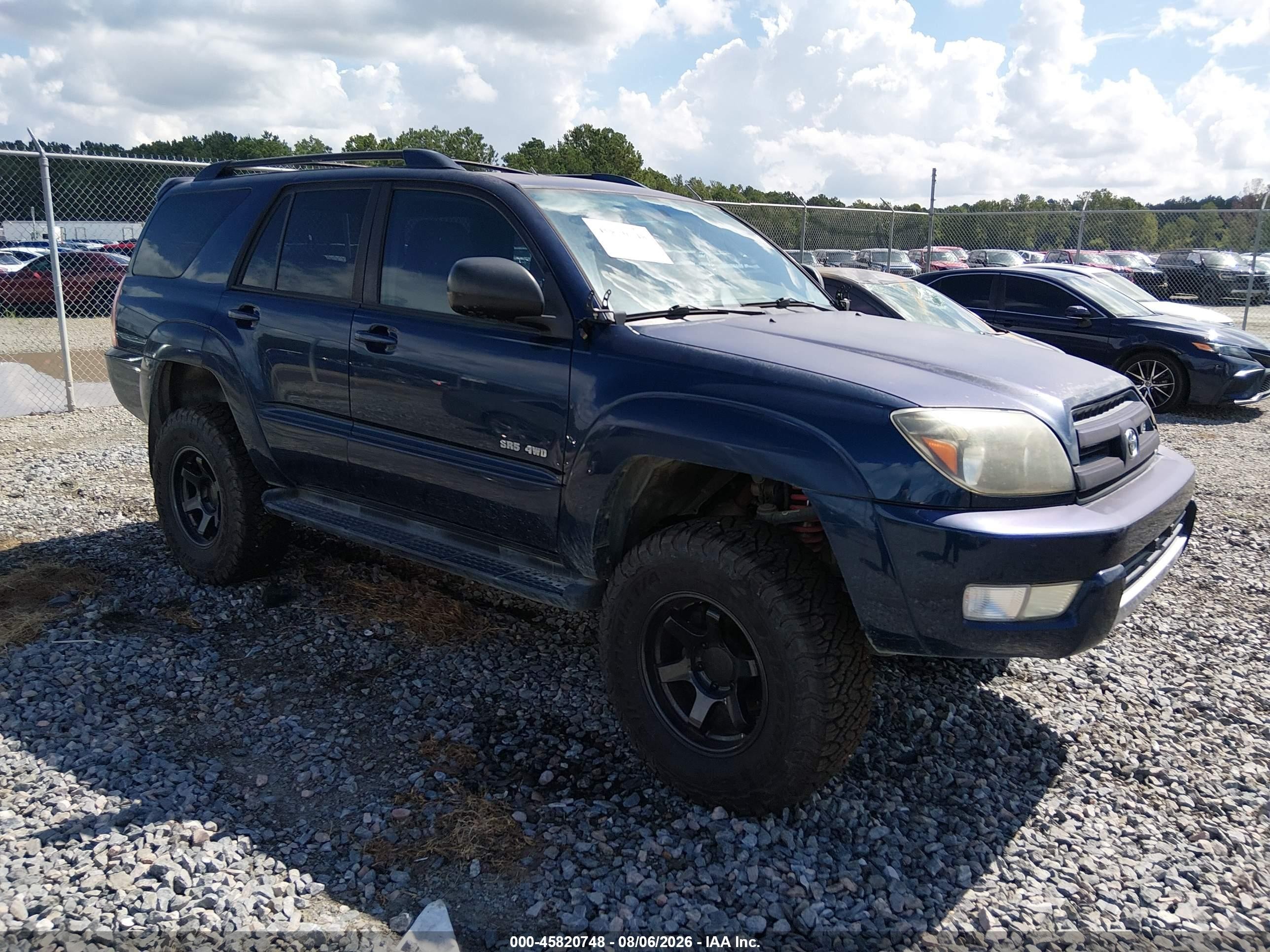2004 Toyota 4runner Sr5 V8 Blue vin: JTEBT14R848013046