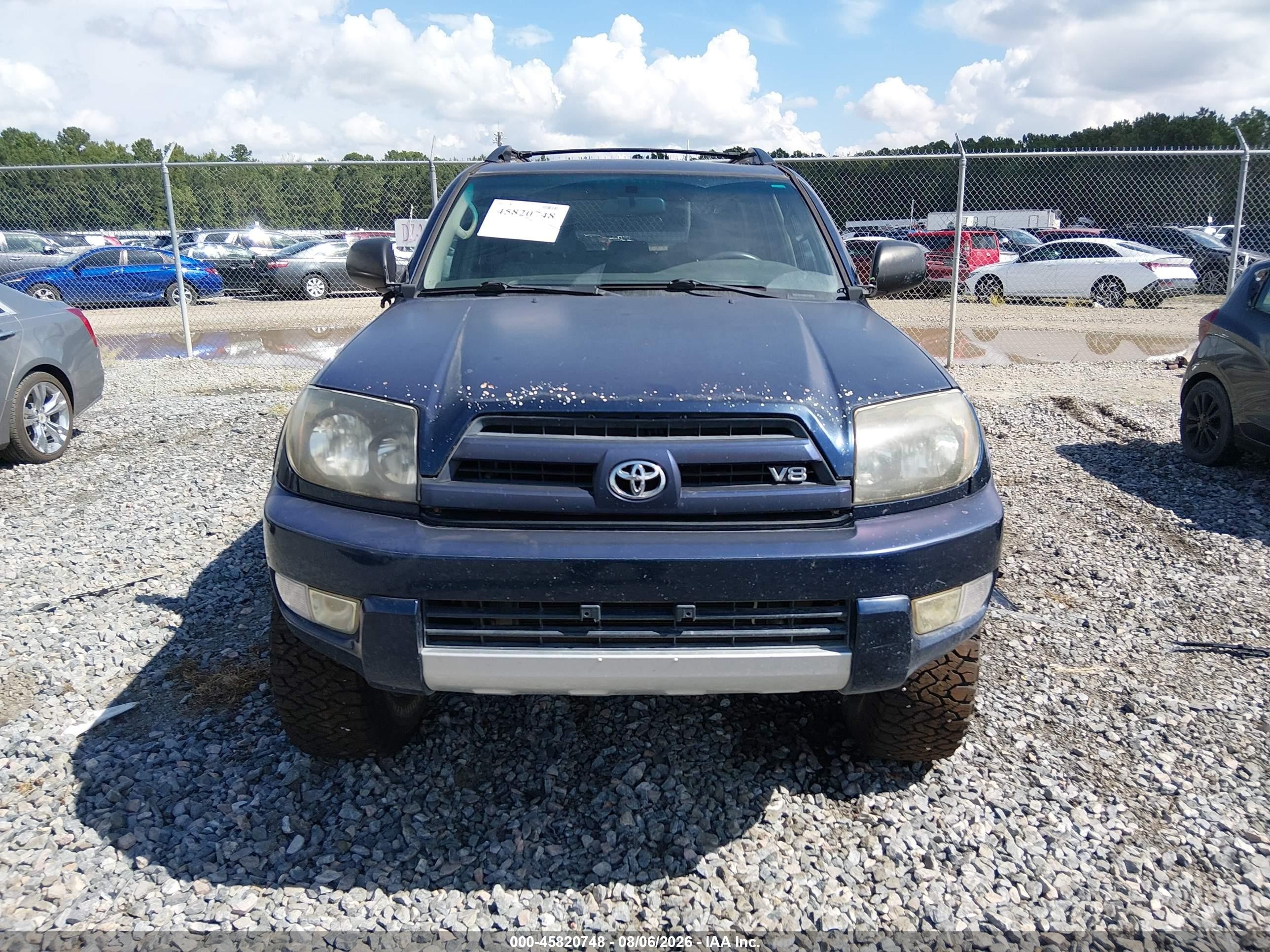 2004 Toyota 4runner Sr5 V8 Blue vin: JTEBT14R848013046