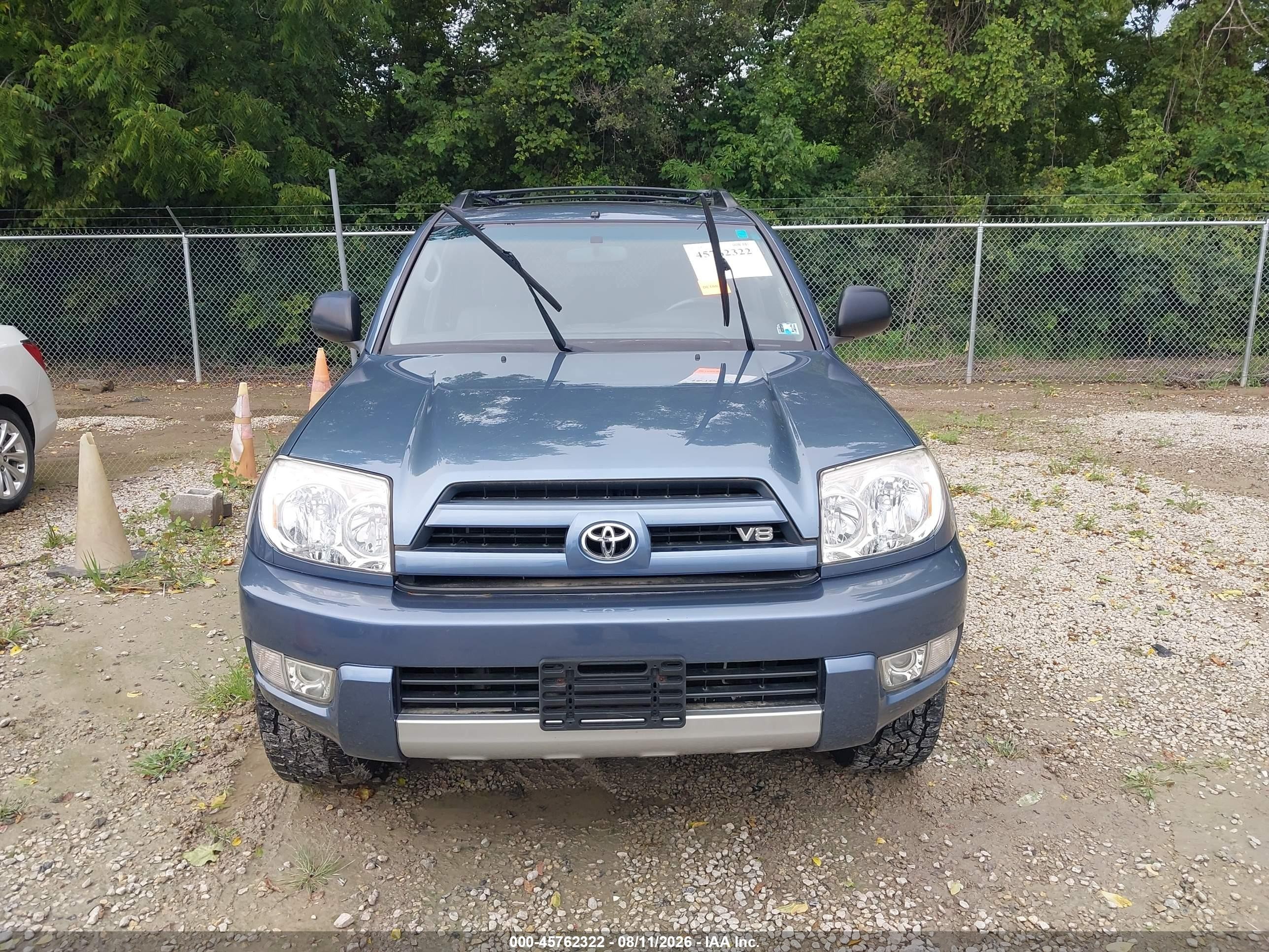 2004 Toyota 4runner Sr5 V8 Blue vin: JTEBT14R848014696