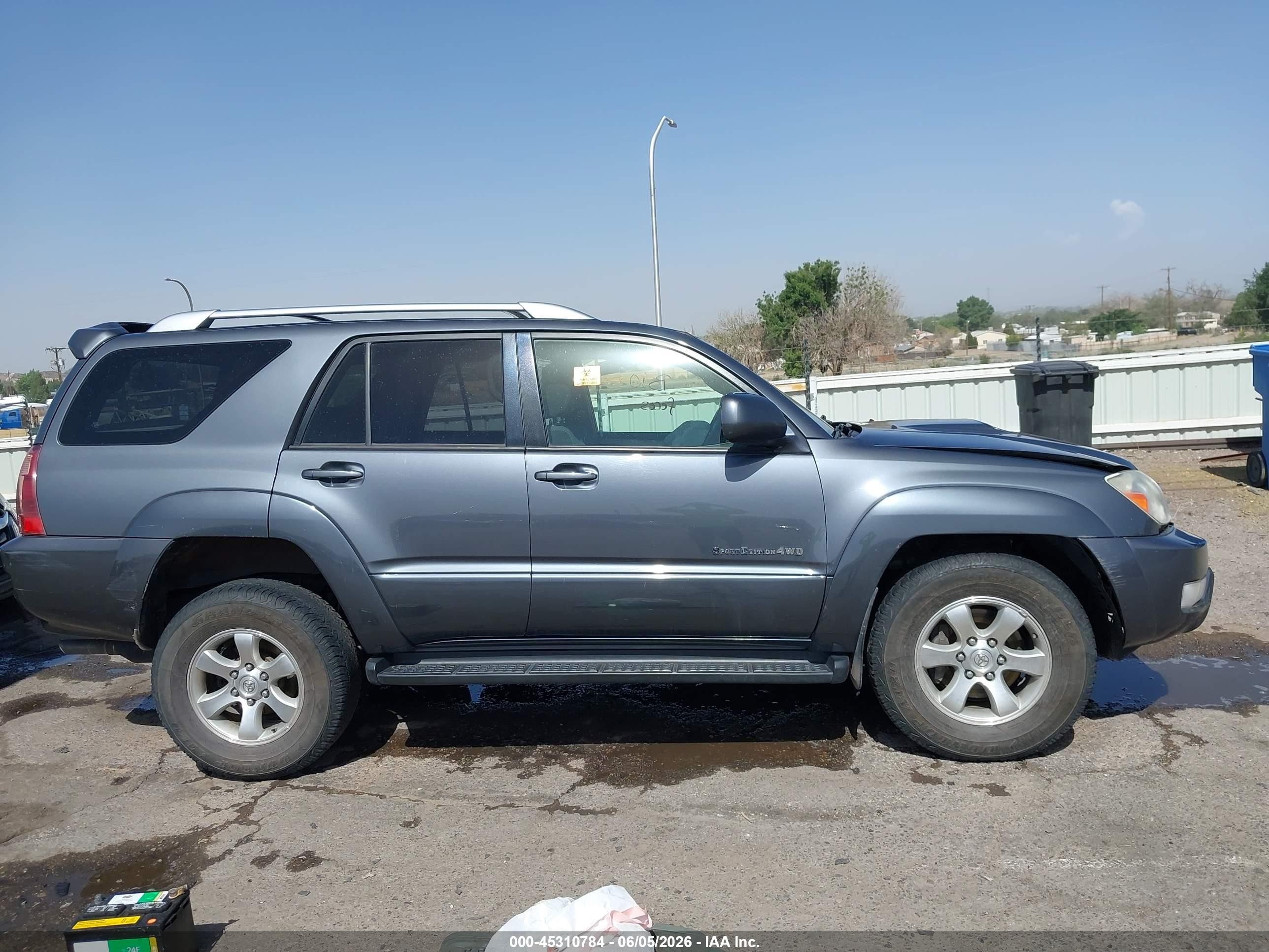 2005 Toyota 4runner Sr5 Sport V8 Gray vin: JTEBT14R850048315