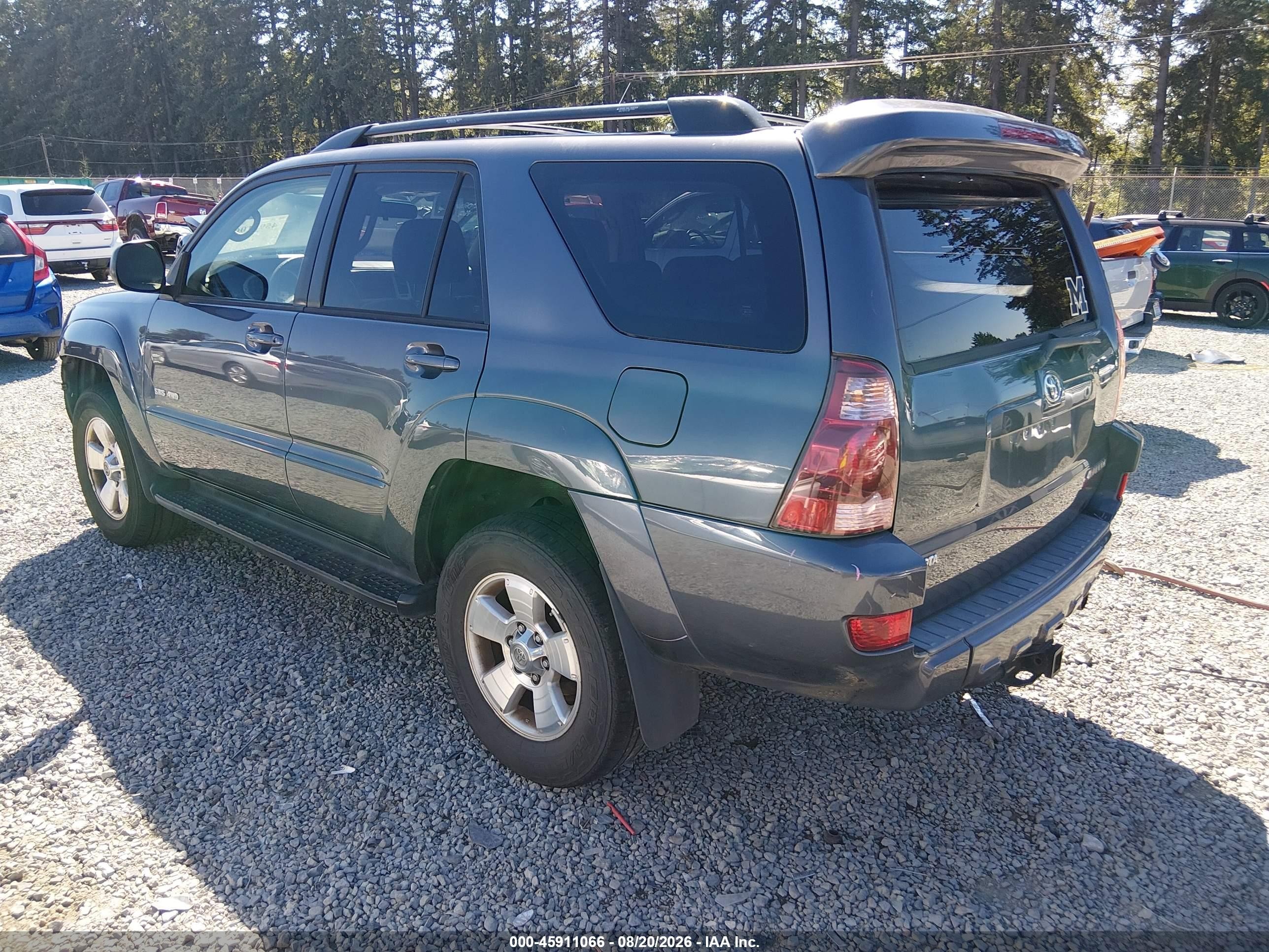 2005 Toyota 4runner Sr5 V8 Gray vin: JTEBT14R850055846