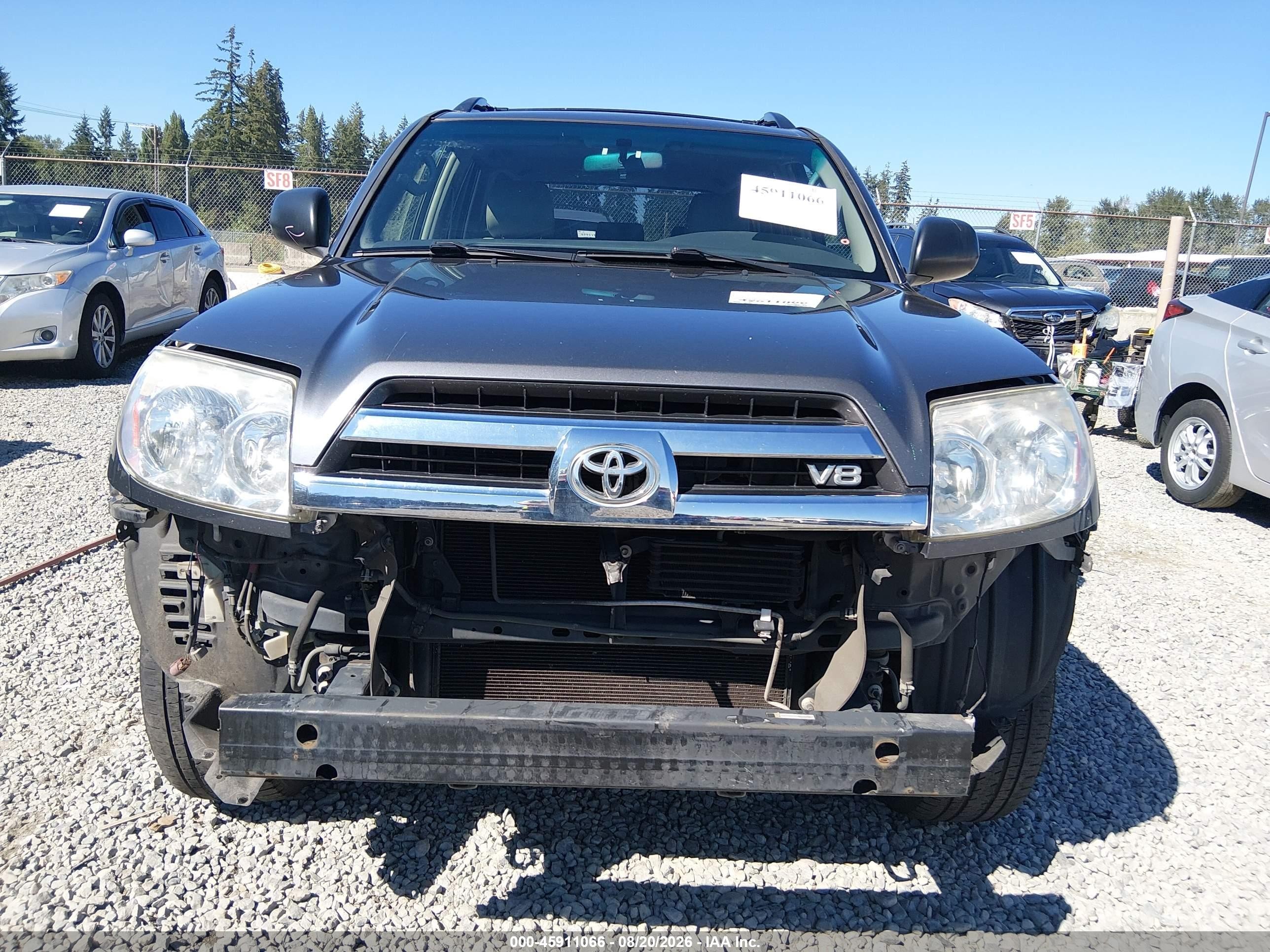2005 Toyota 4runner Sr5 V8 Gray vin: JTEBT14R850055846
