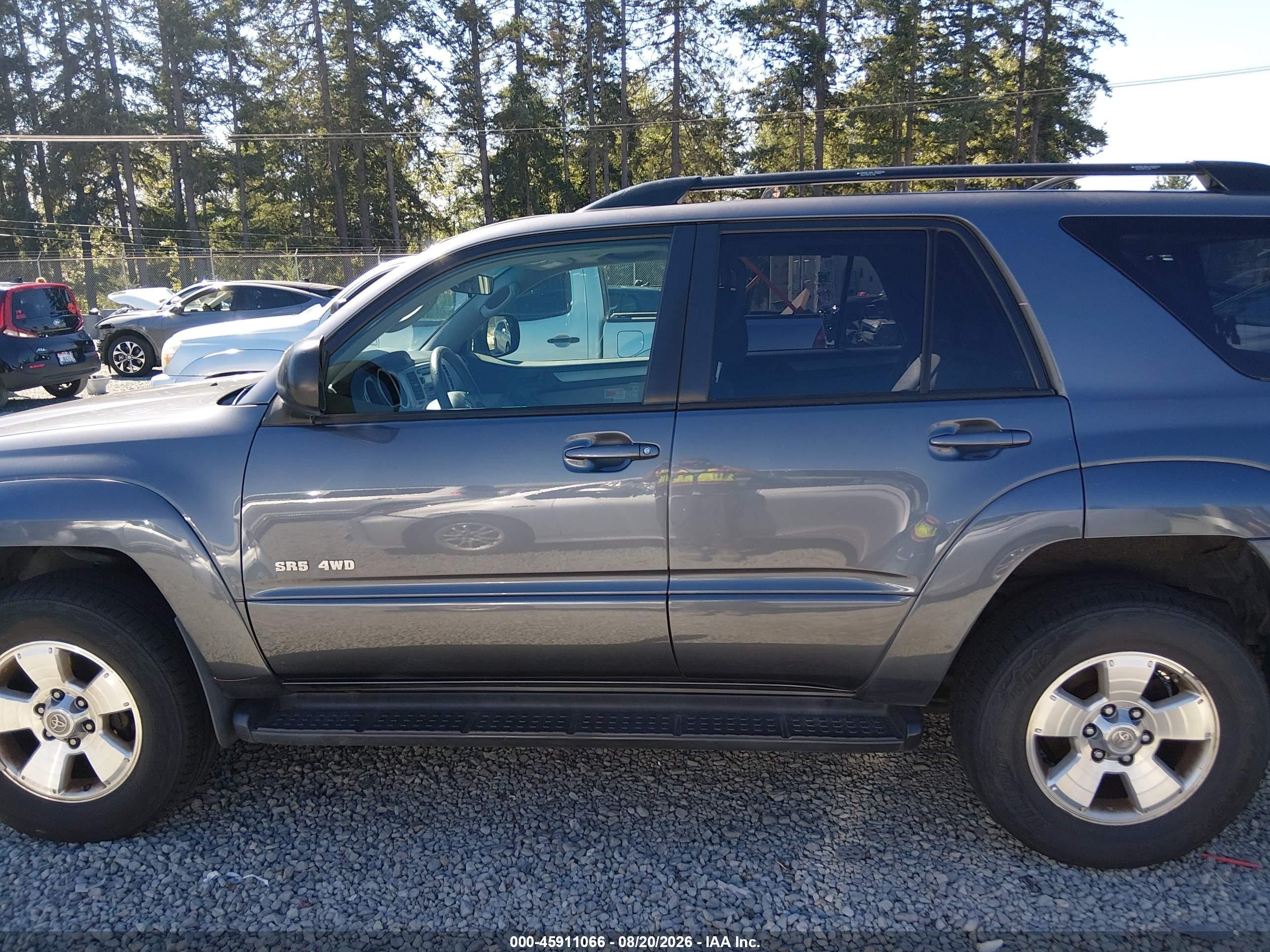 2005 Toyota 4runner Sr5 V8 Gray vin: JTEBT14R850055846