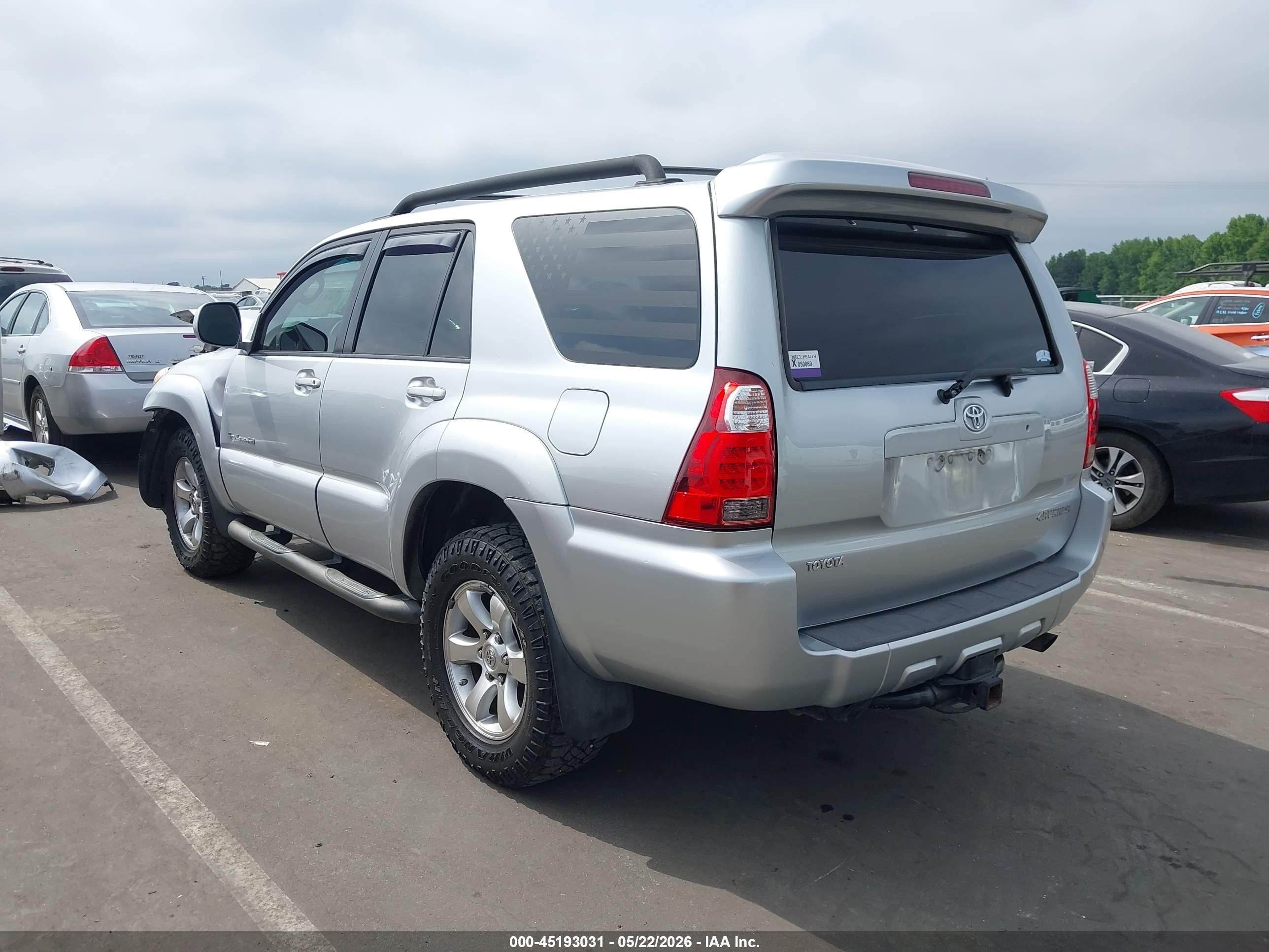 2008 Toyota 4runner Sport V8 Silver vin: JTEBT14R98K004767