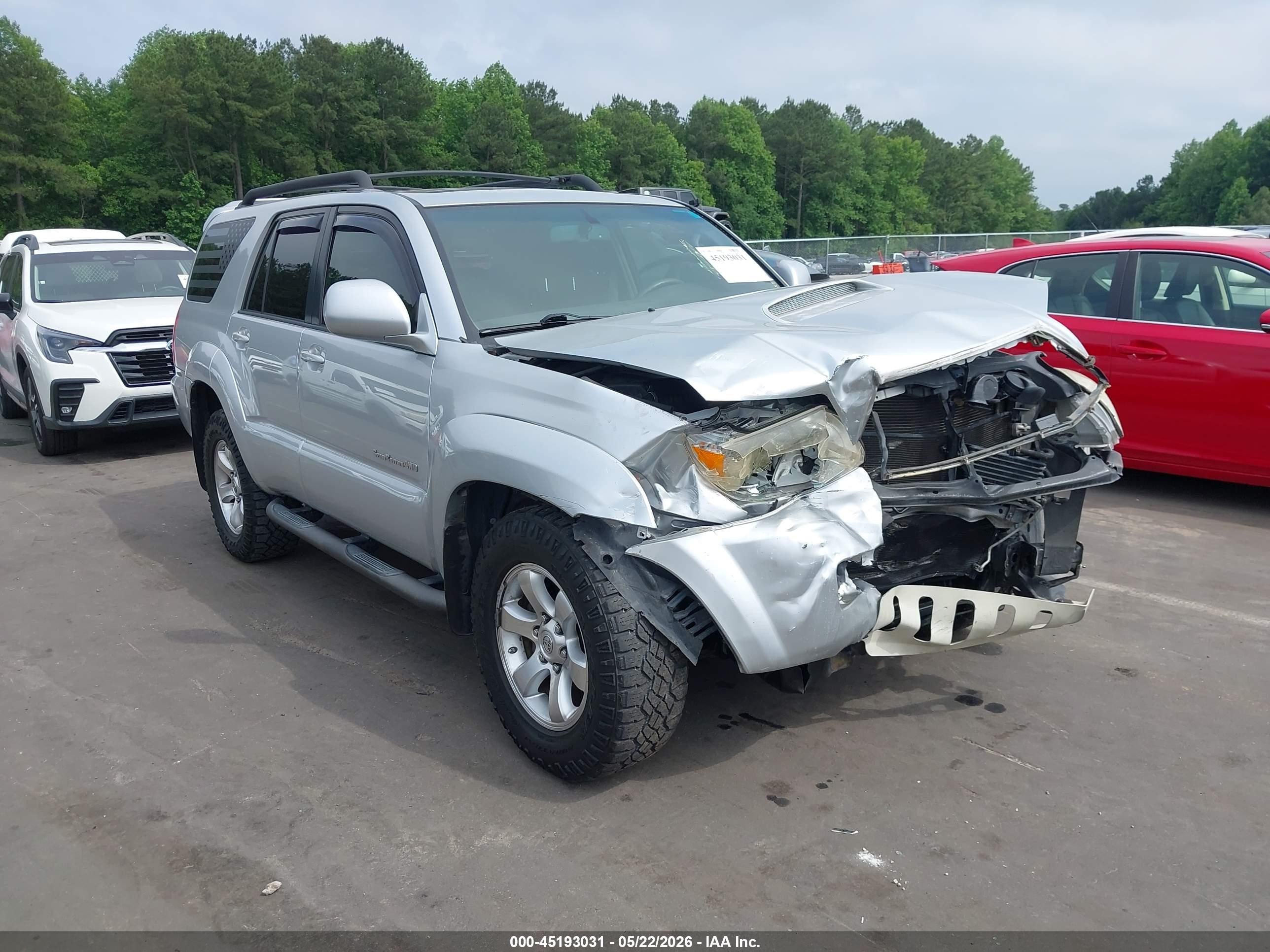 2008 Toyota 4runner Sport V8 Silver vin: JTEBT14R98K004767