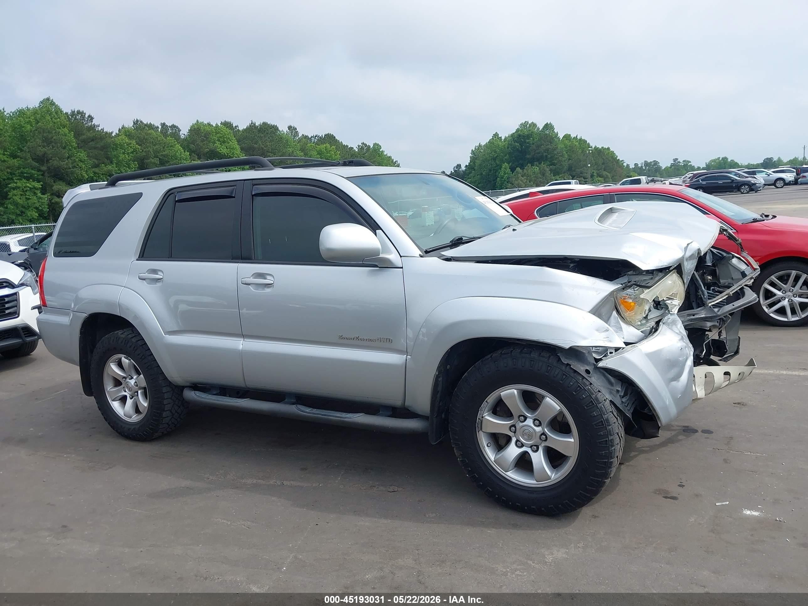 2008 Toyota 4runner Sport V8 Silver vin: JTEBT14R98K004767