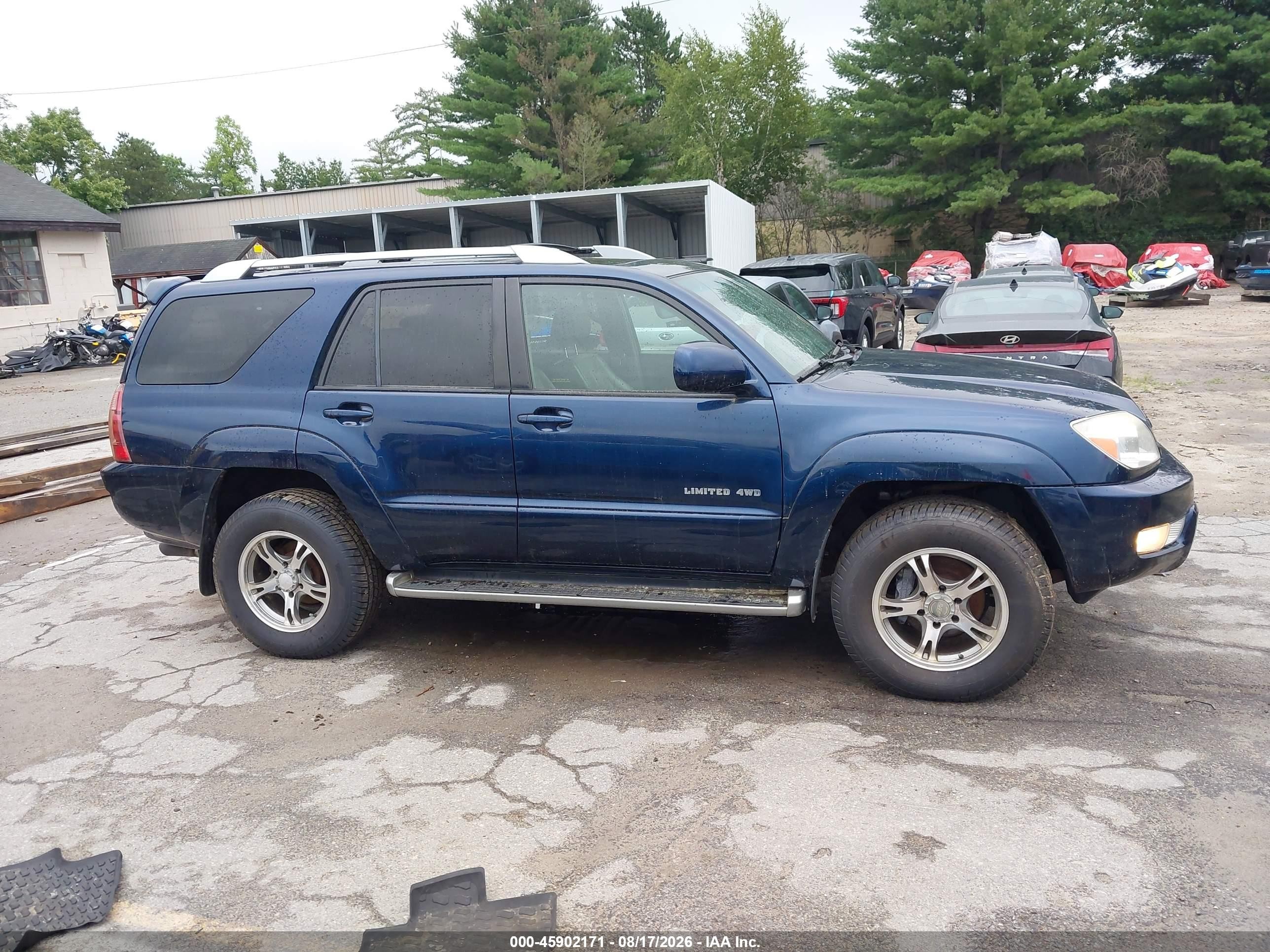 2004 Toyota 4runner Limited V8 Dark Blue vin: JTEBT17R048012274
