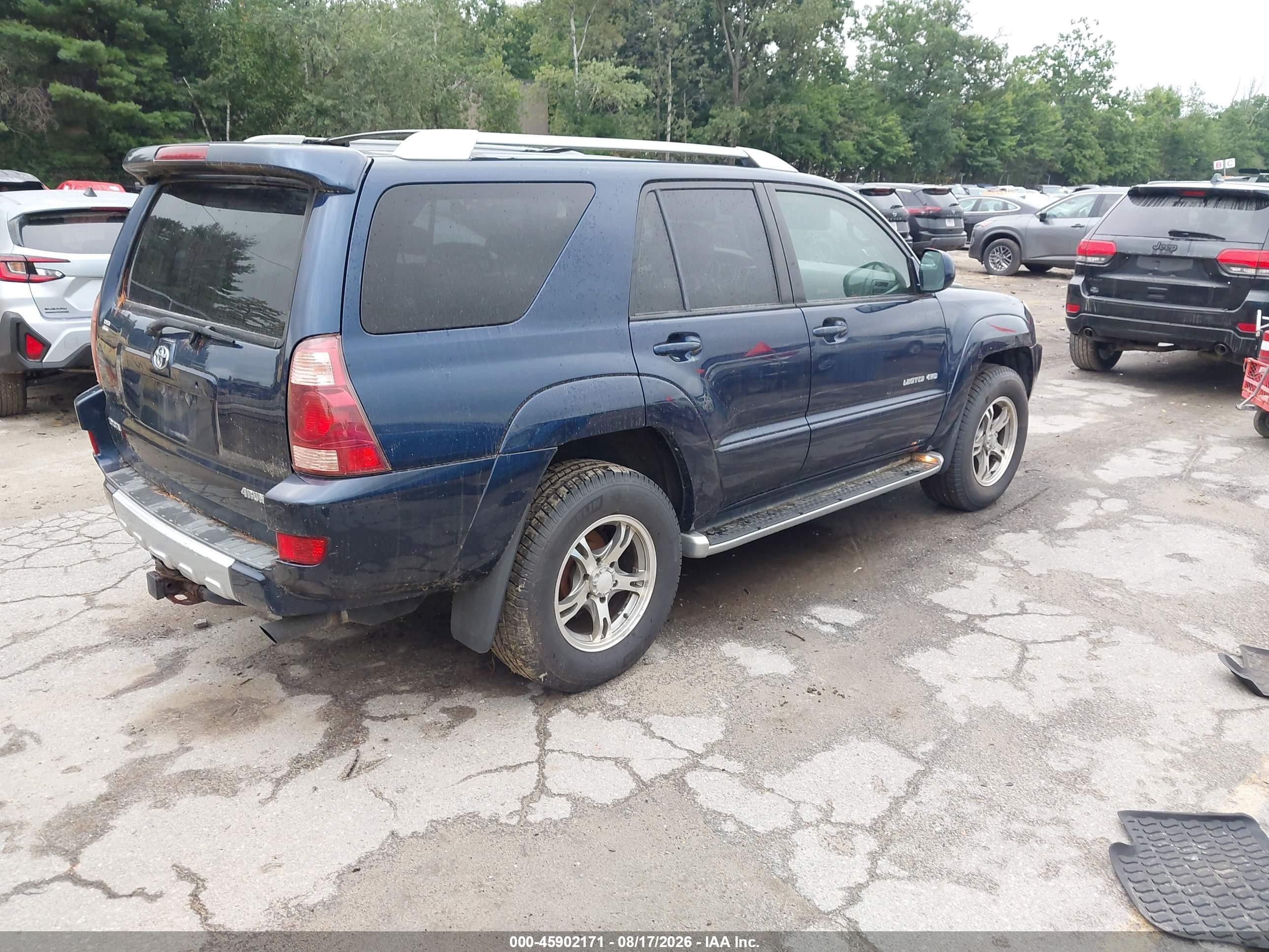 2004 Toyota 4runner Limited V8 Dark Blue vin: JTEBT17R048012274