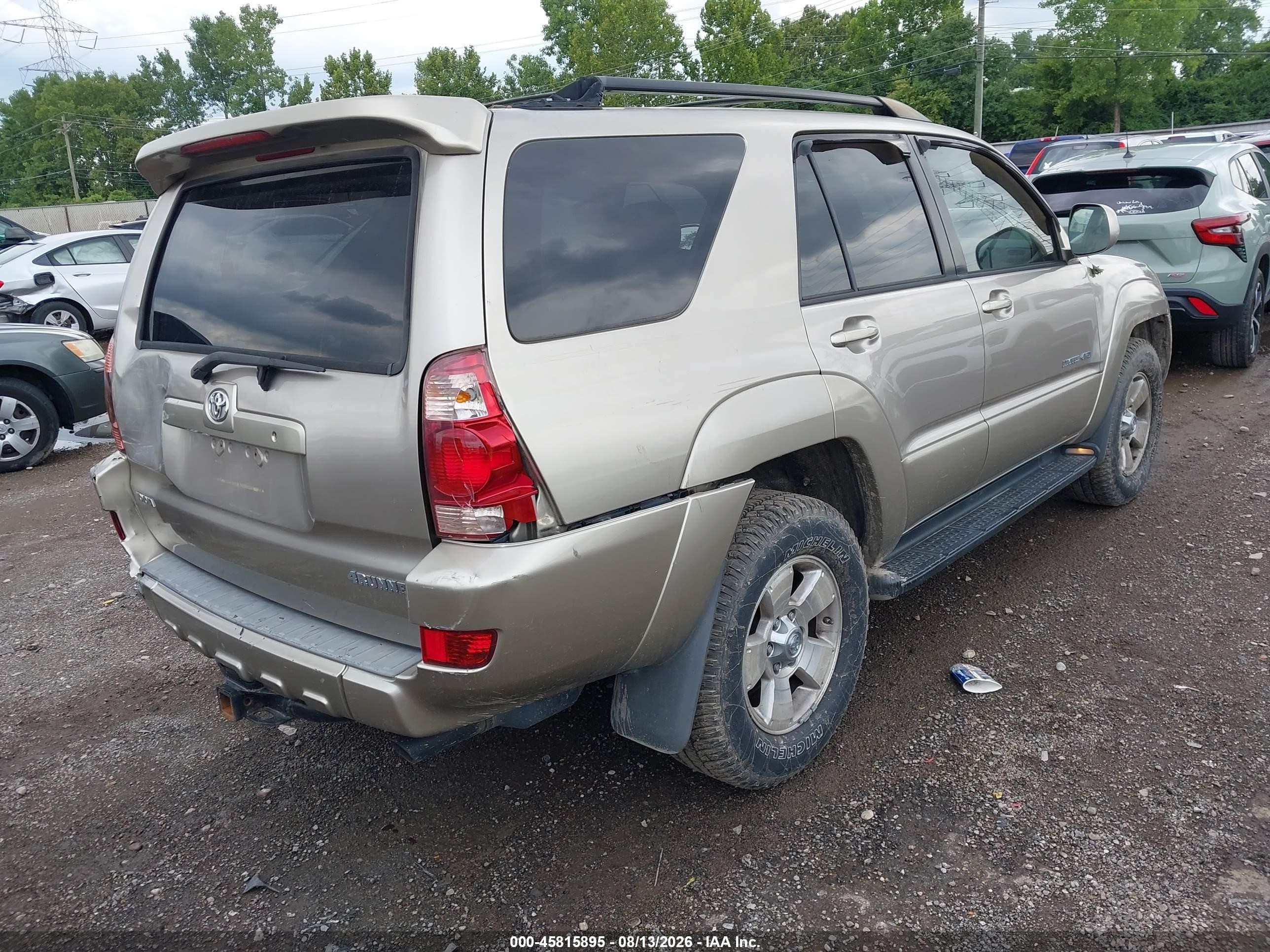 2005 Toyota 4runner Limited V8 Beige vin: JTEBT17R050052452