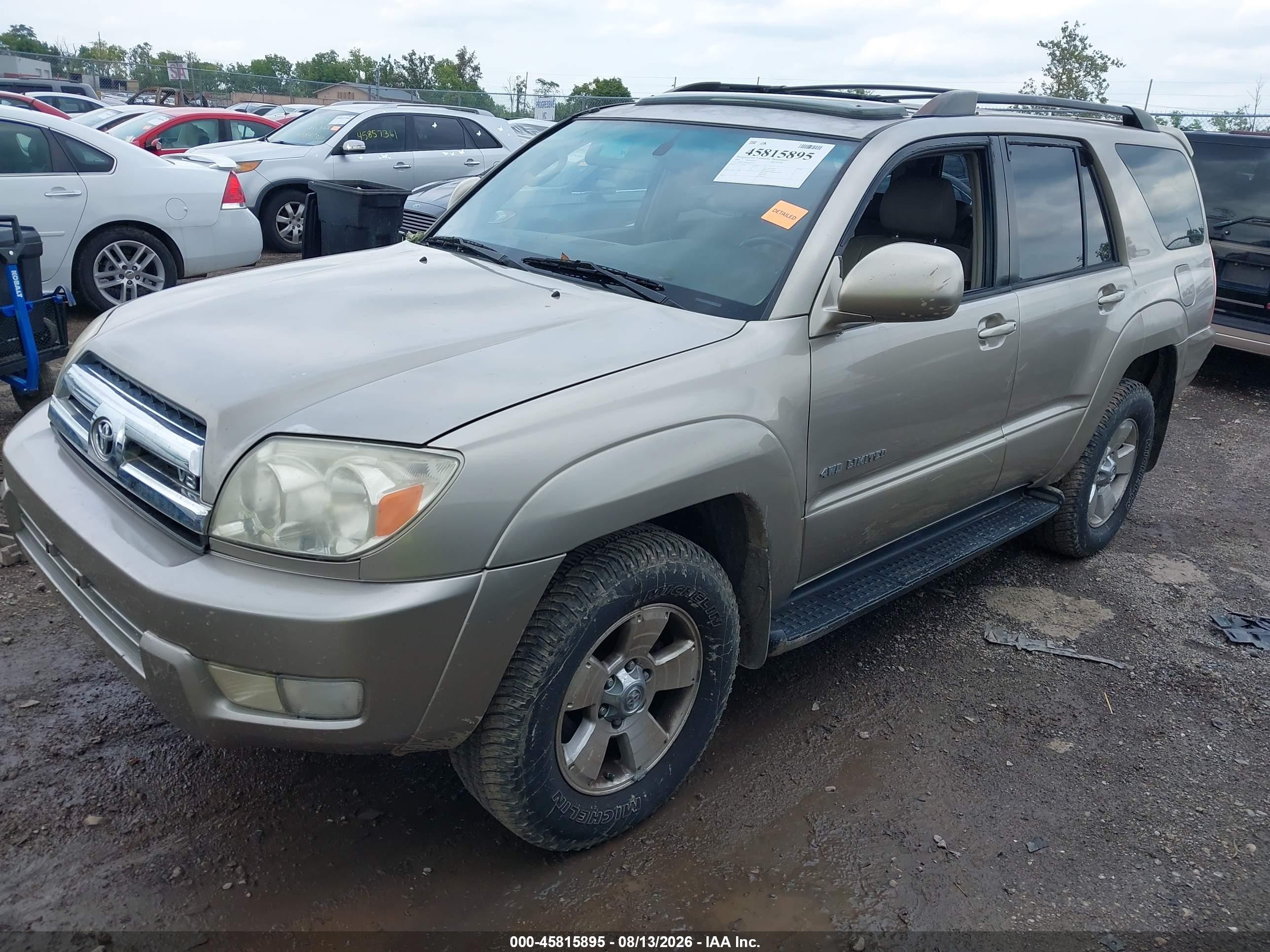 2005 Toyota 4runner Limited V8 Beige vin: JTEBT17R050052452