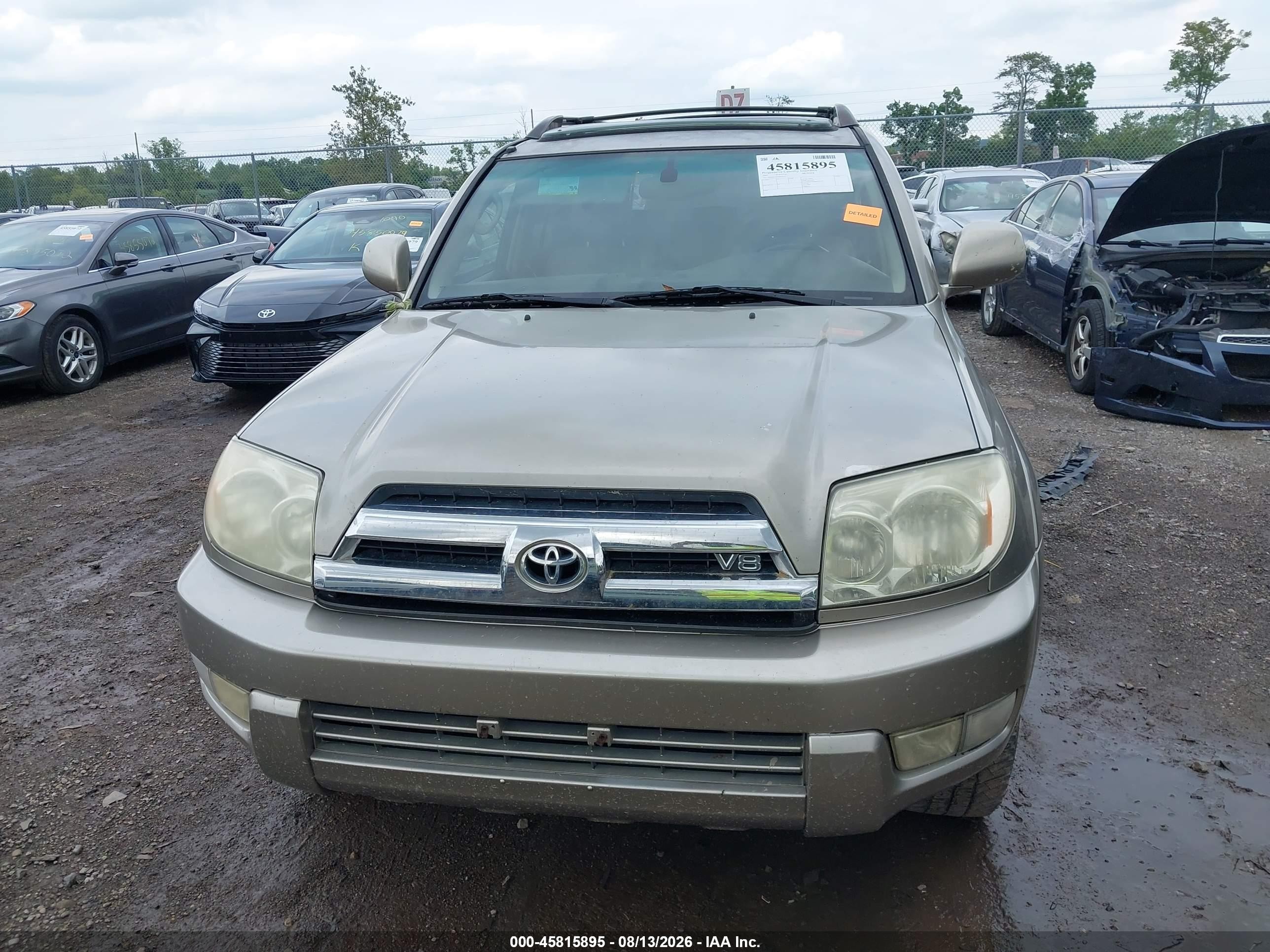 2005 Toyota 4runner Limited V8 Beige vin: JTEBT17R050052452