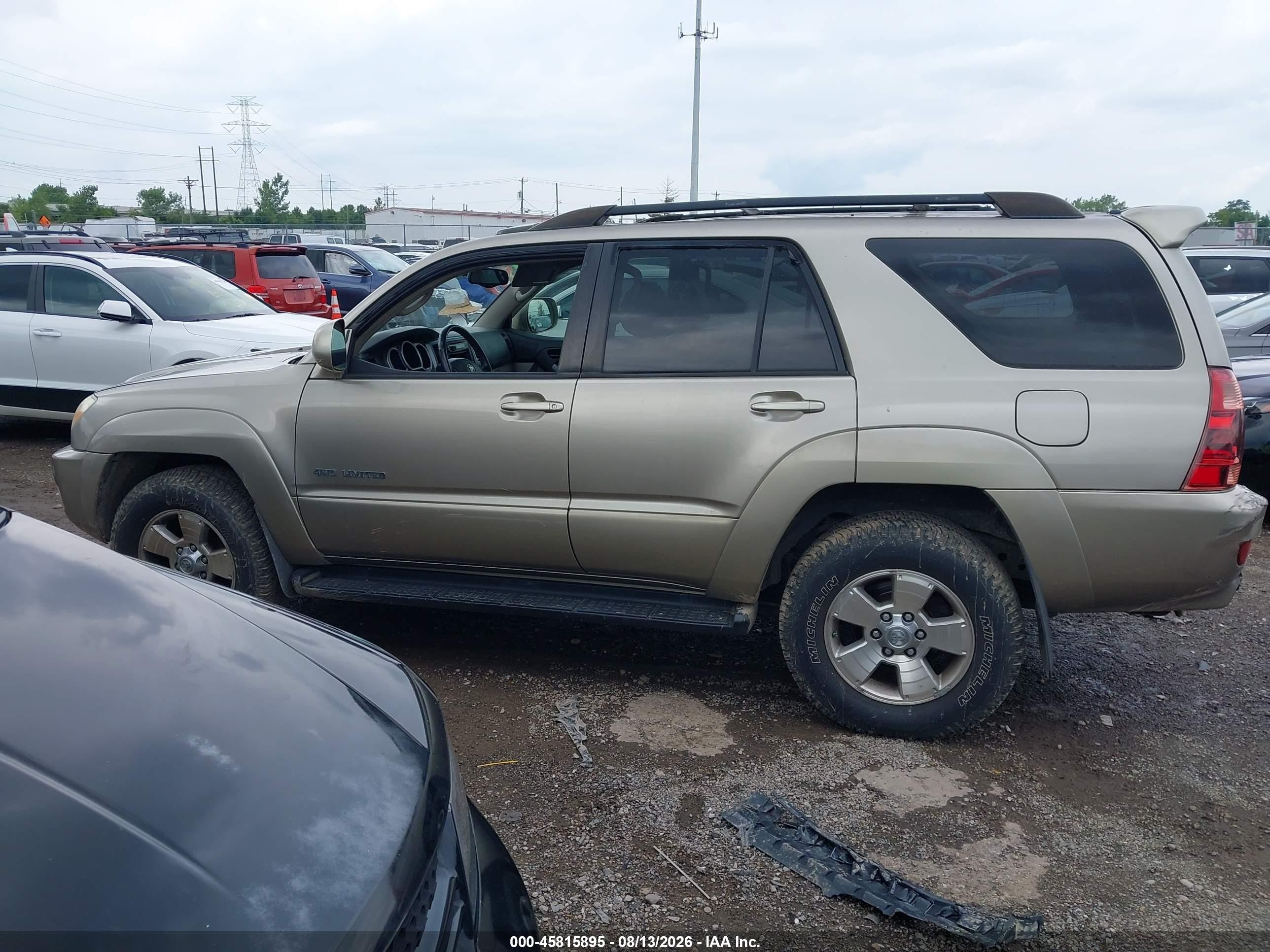 2005 Toyota 4runner Limited V8 Beige vin: JTEBT17R050052452