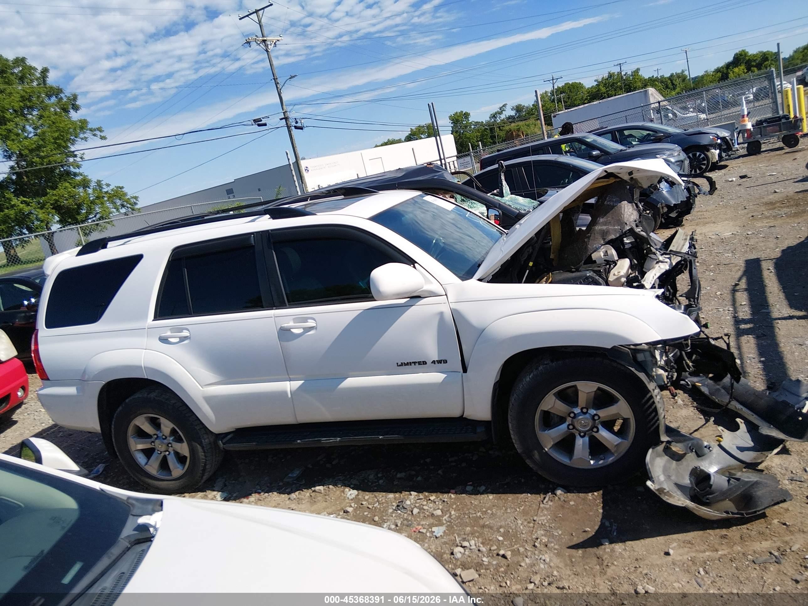 2006 Toyota 4runner Limited V8 White vin: JTEBT17R060058933