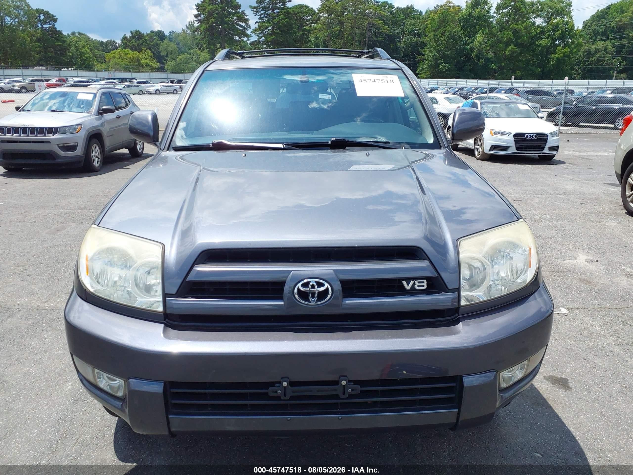 2005 Toyota 4runner Limited V8 Gray vin: JTEBT17R150053318
