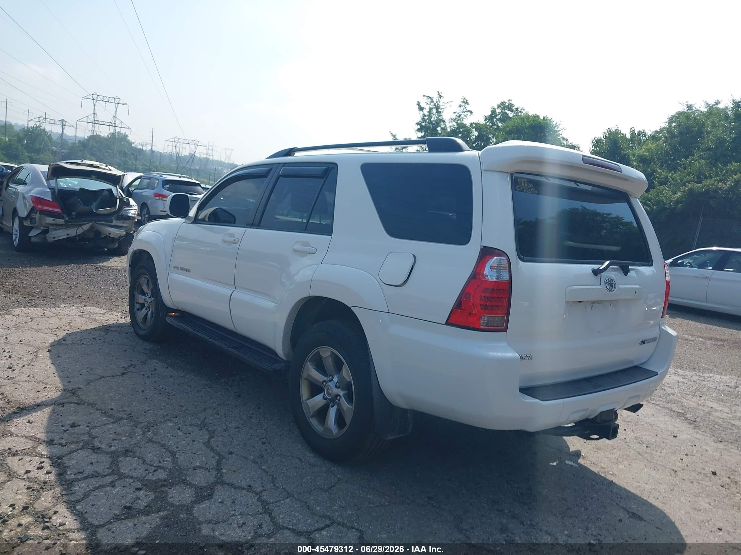 2008 Toyota 4runner Limited V8 White vin: JTEBT17R18K005049