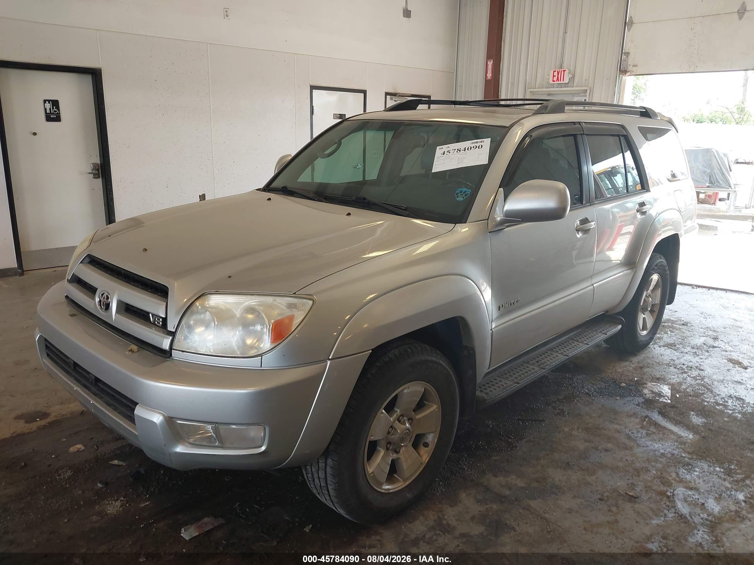 2005 Toyota 4runner Limited V8 Silver vin: JTEBT17R250052887