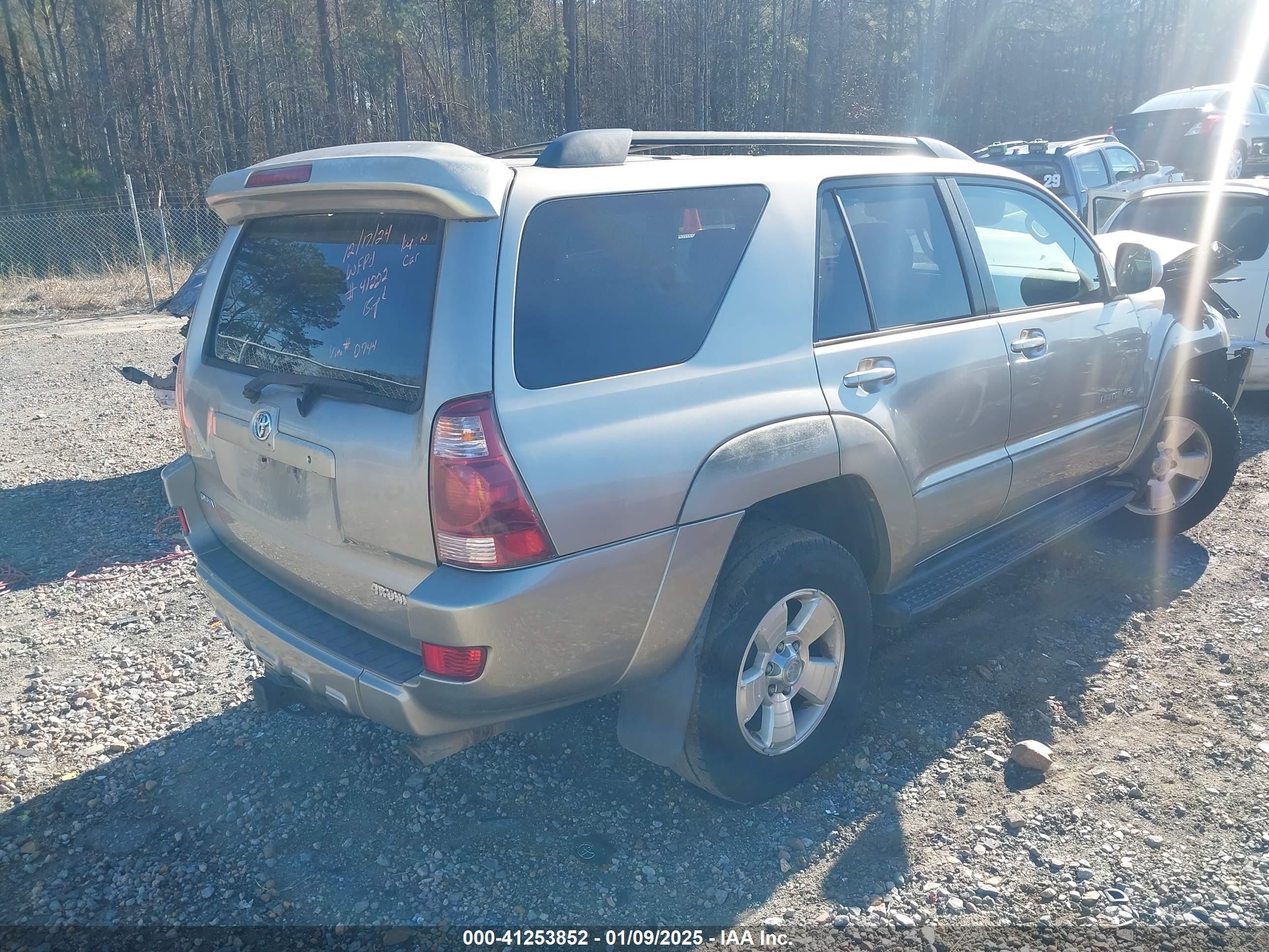 2005 Toyota 4runner Limited V8 Gold vin: JTEBT17R350050744