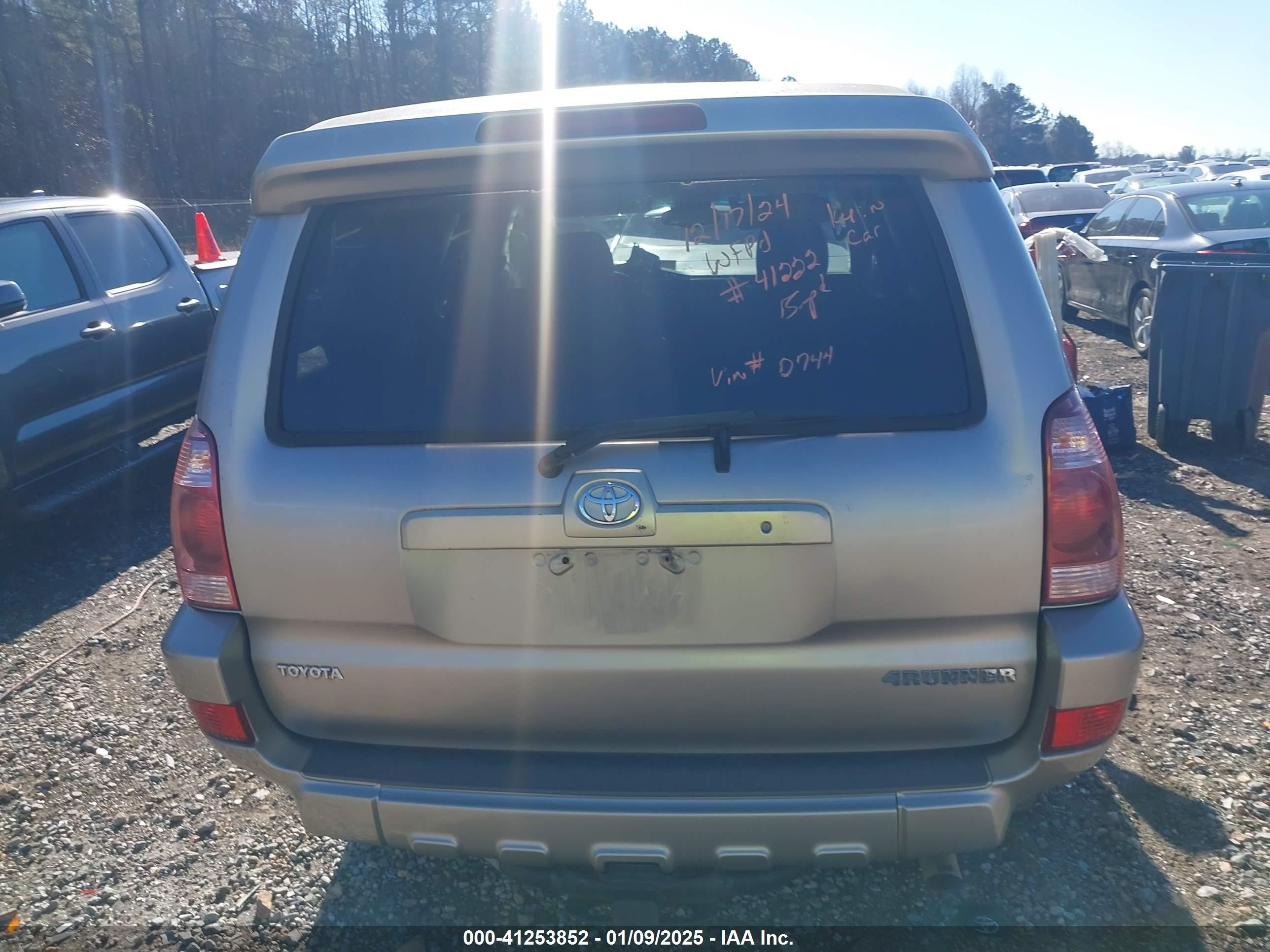 2005 Toyota 4runner Limited V8 Gold vin: JTEBT17R350050744
