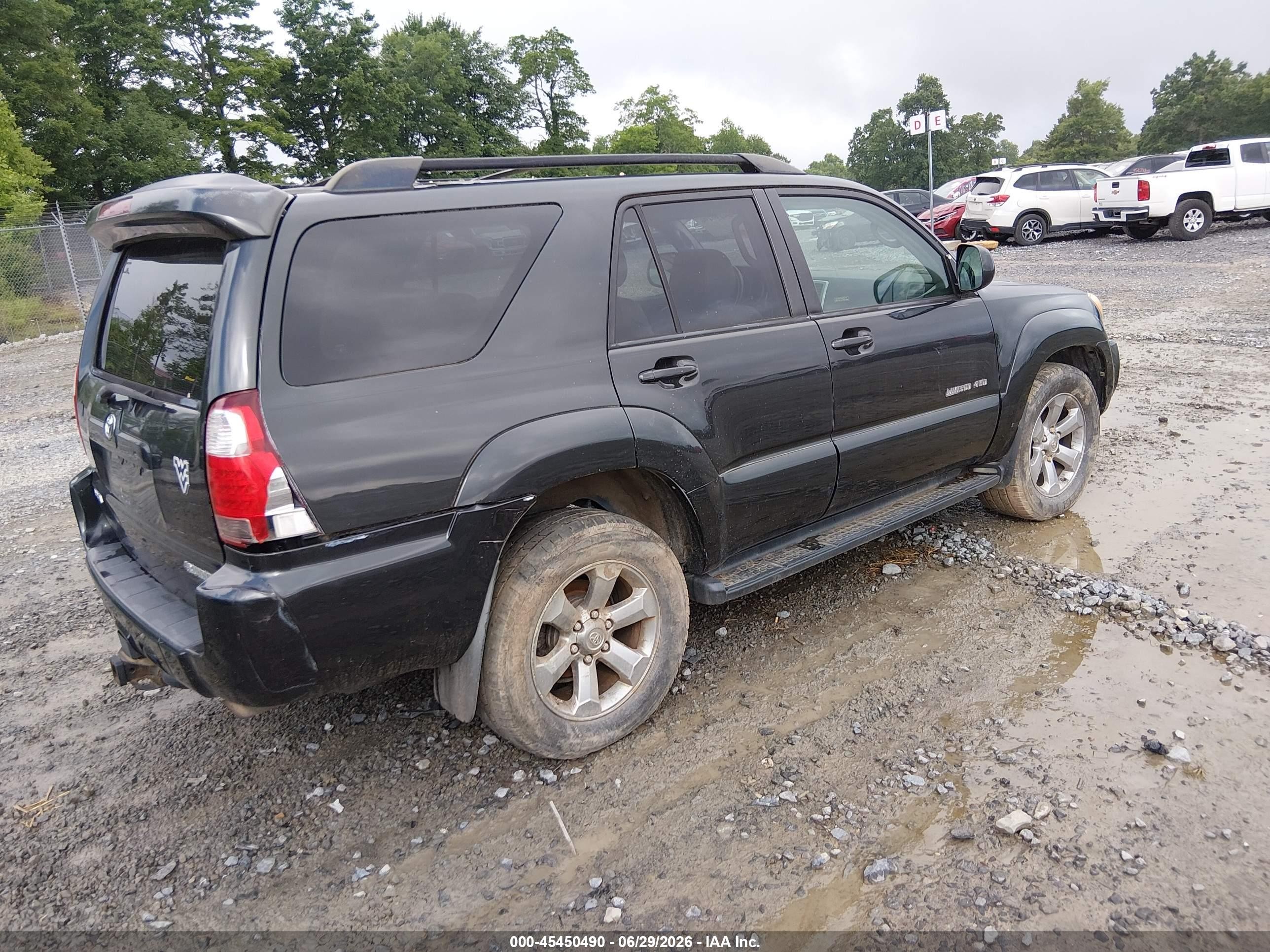 2006 Toyota 4runner Limited V8 Black vin: JTEBT17R368030612