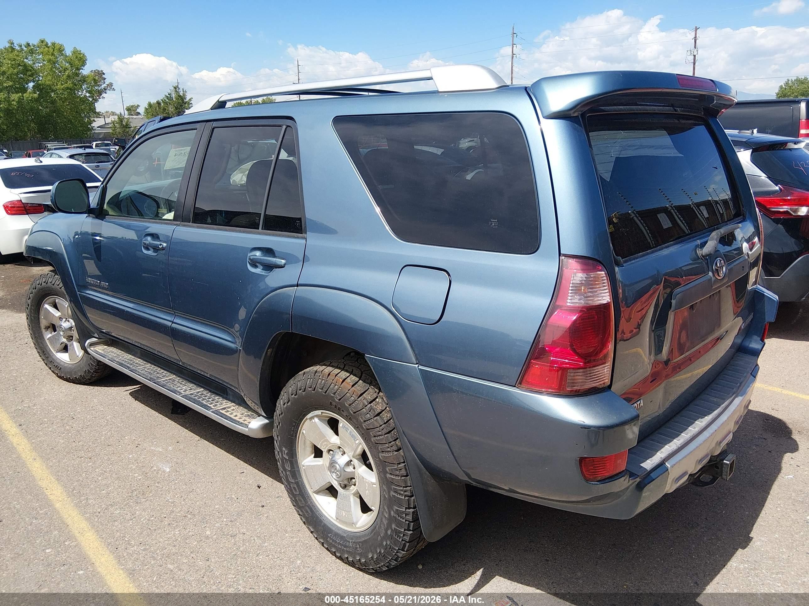 2003 Toyota 4runner Limited V8 Light Blue vin: JTEBT17R430026028