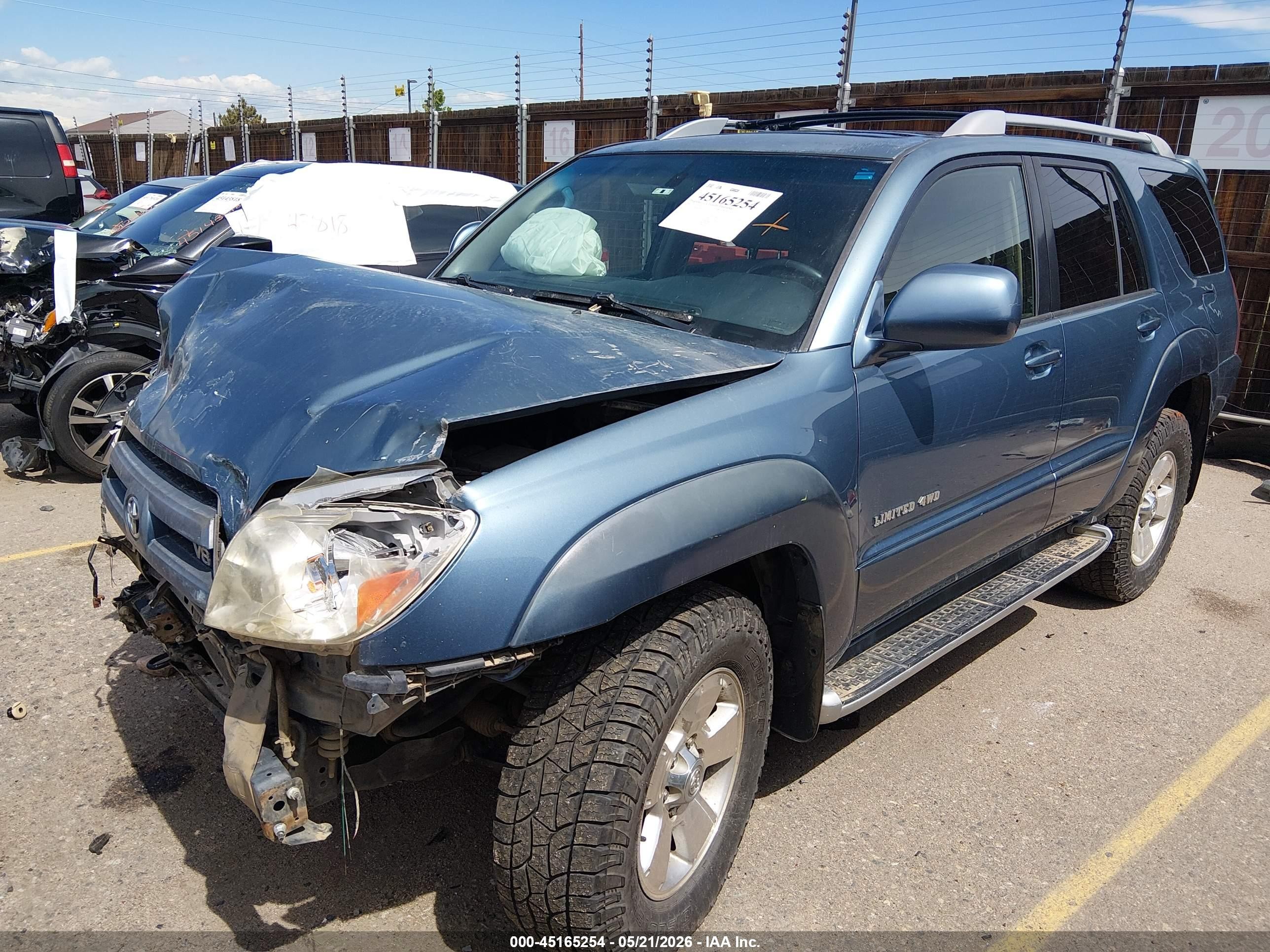 2003 Toyota 4runner Limited V8 Light Blue vin: JTEBT17R430026028