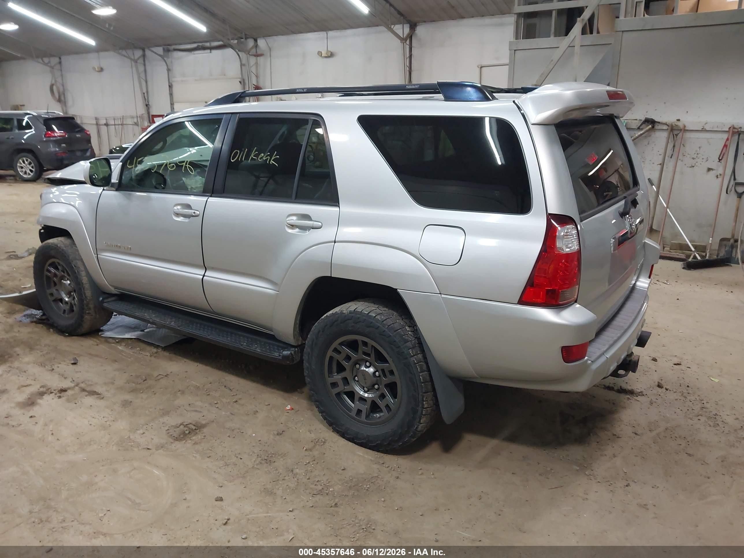 2005 Toyota 4runner Limited Silver vin: JTEBT17R450050347