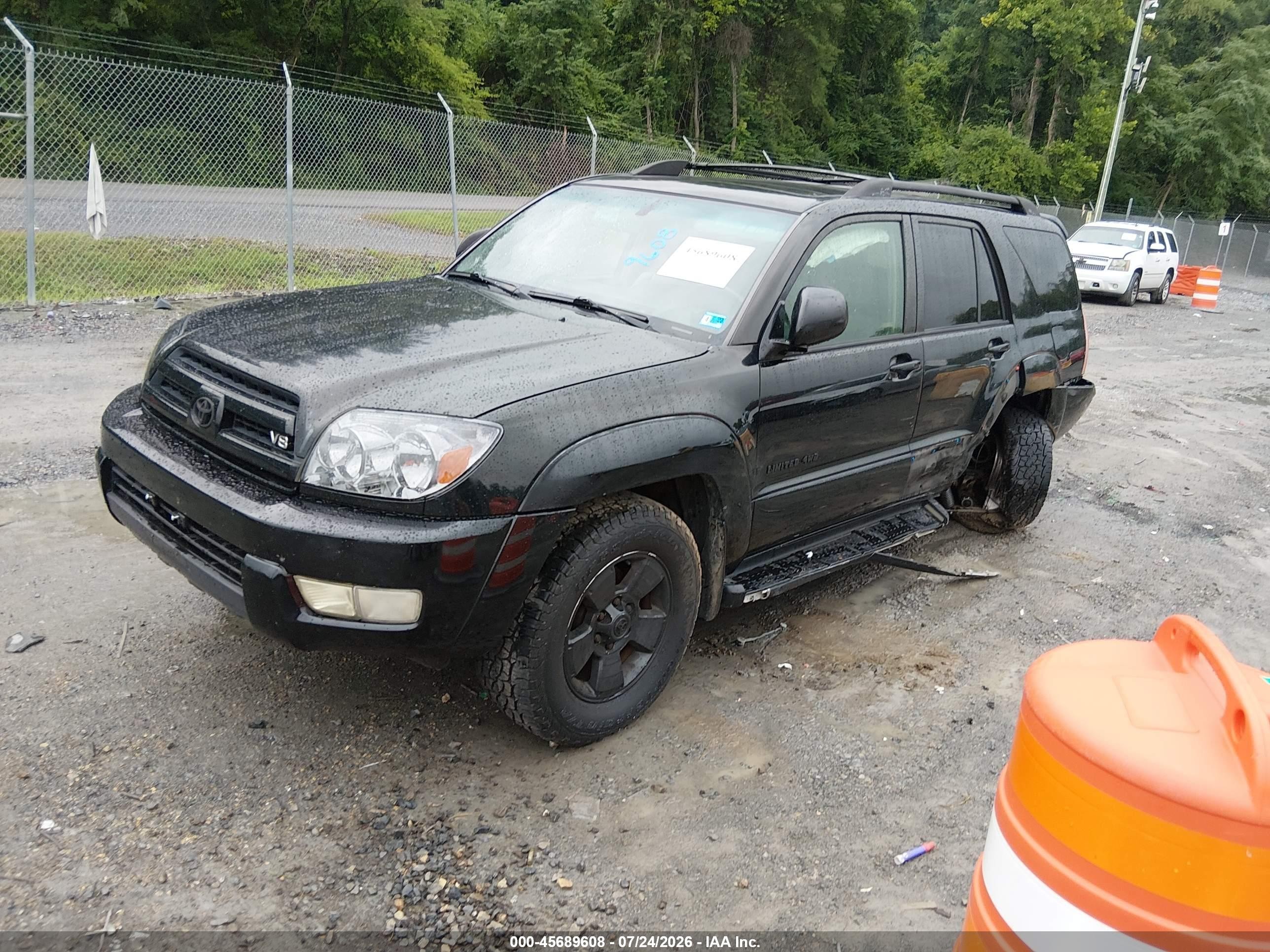 2003 Toyota 4runner Limited V8 Black vin: JTEBT17R530007875