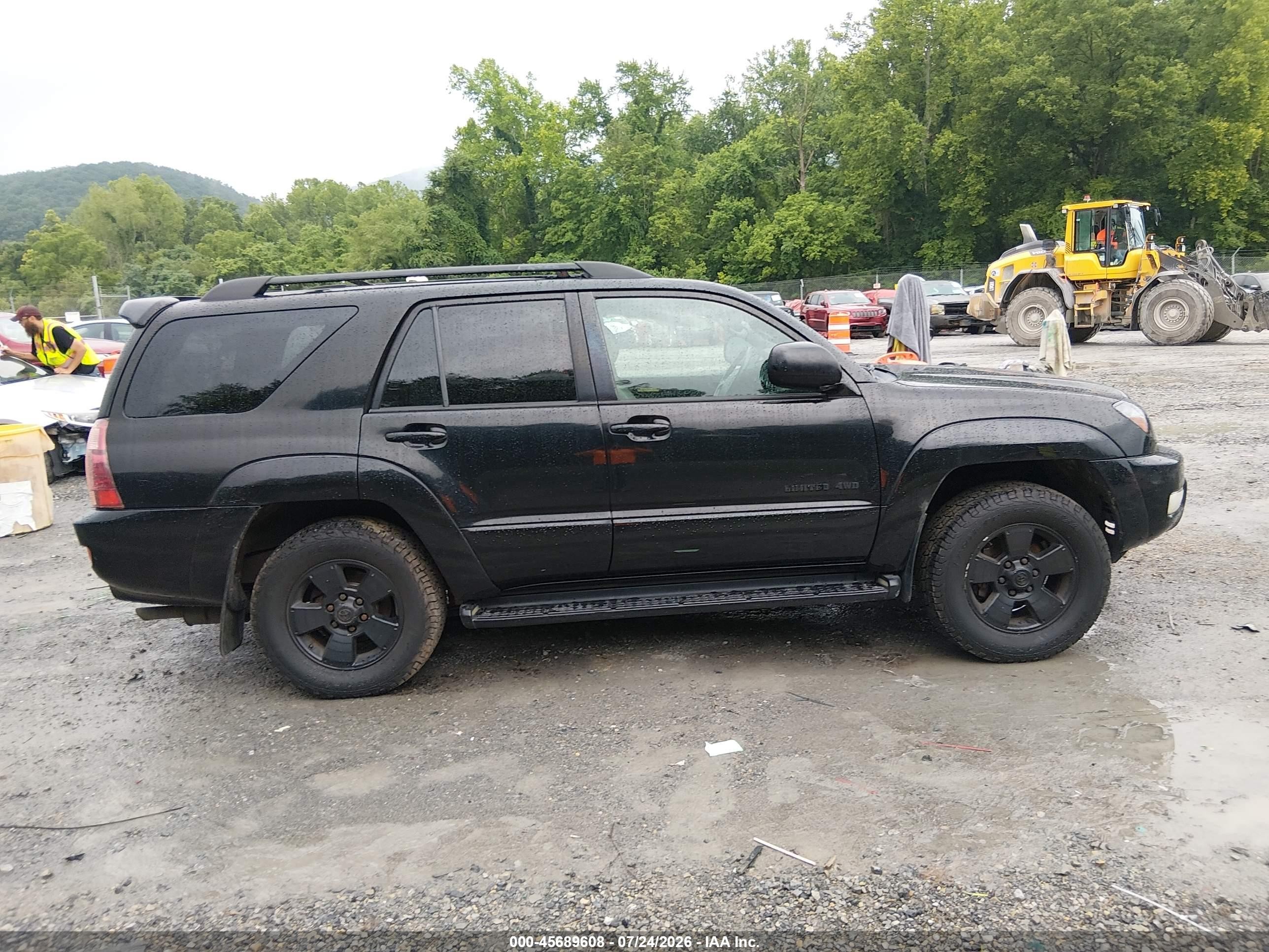 2003 Toyota 4runner Limited V8 Black vin: JTEBT17R530007875