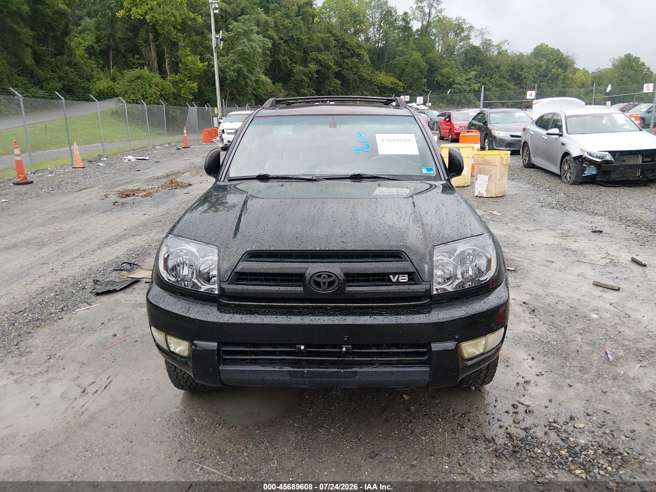 2003 Toyota 4runner Limited V8 Black vin: JTEBT17R530007875