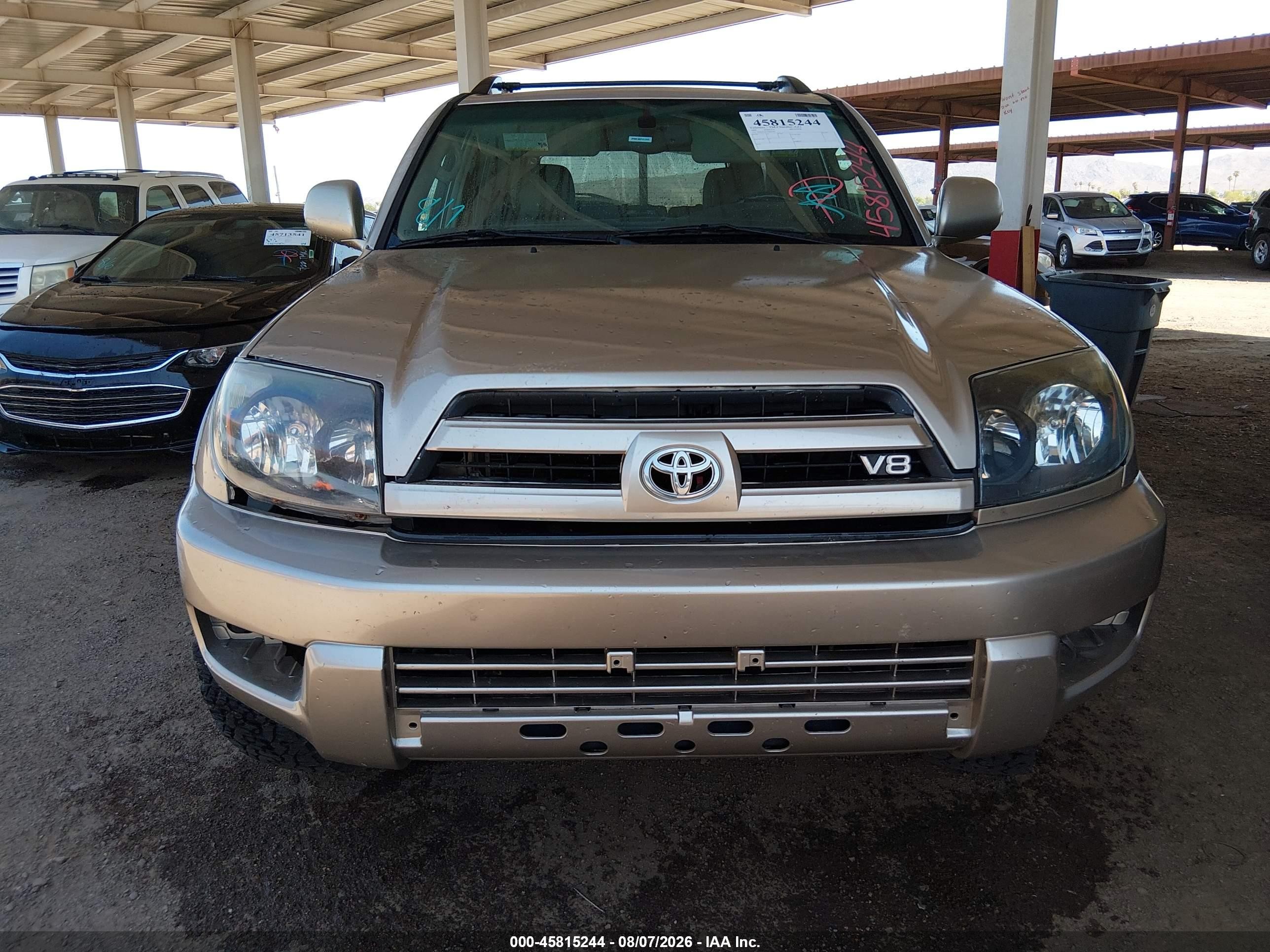 2005 Toyota 4runner Limited V8 Tan vin: JTEBT17R550045948