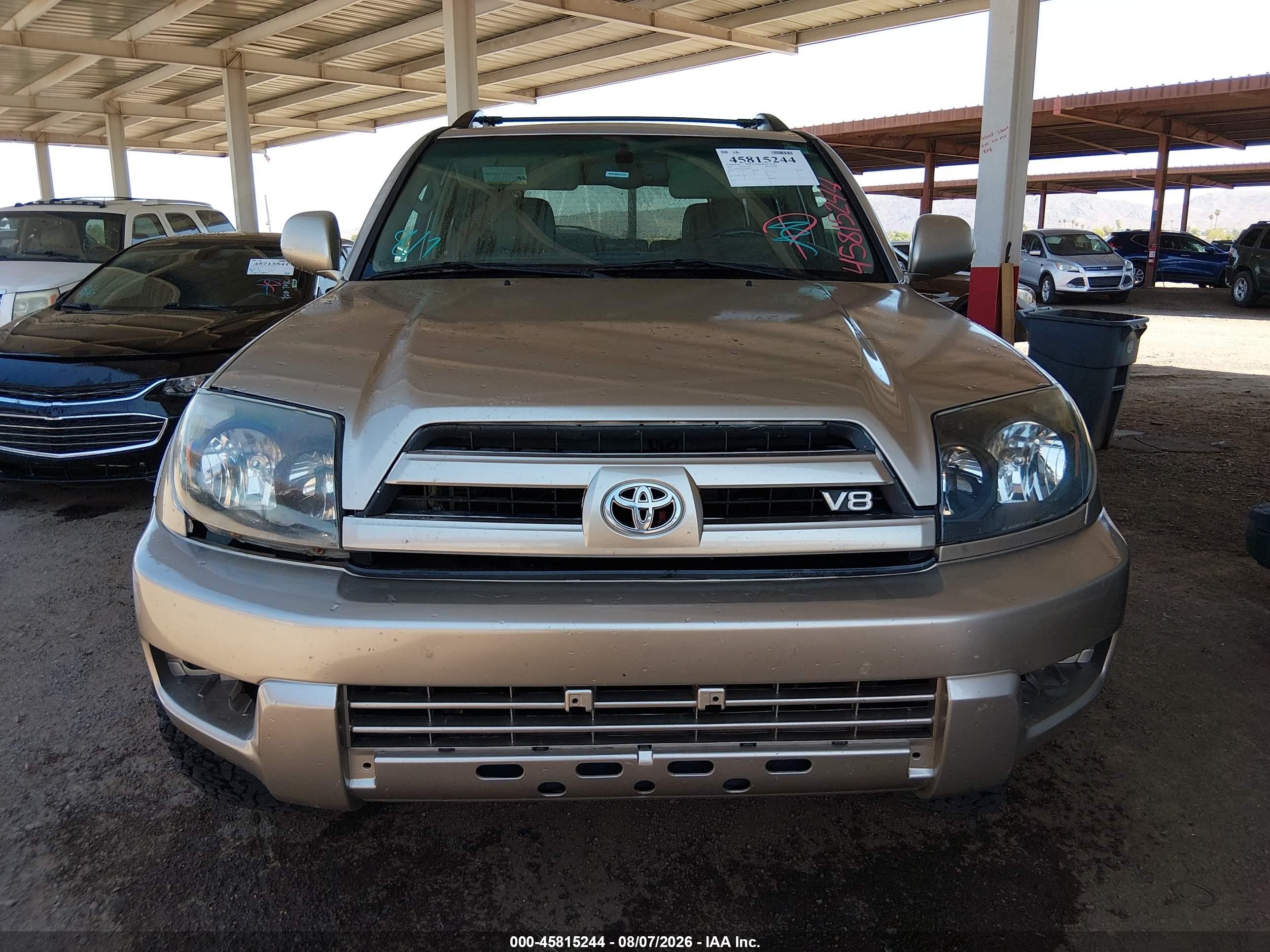 2005 Toyota 4runner Limited V8 Tan vin: JTEBT17R550045948