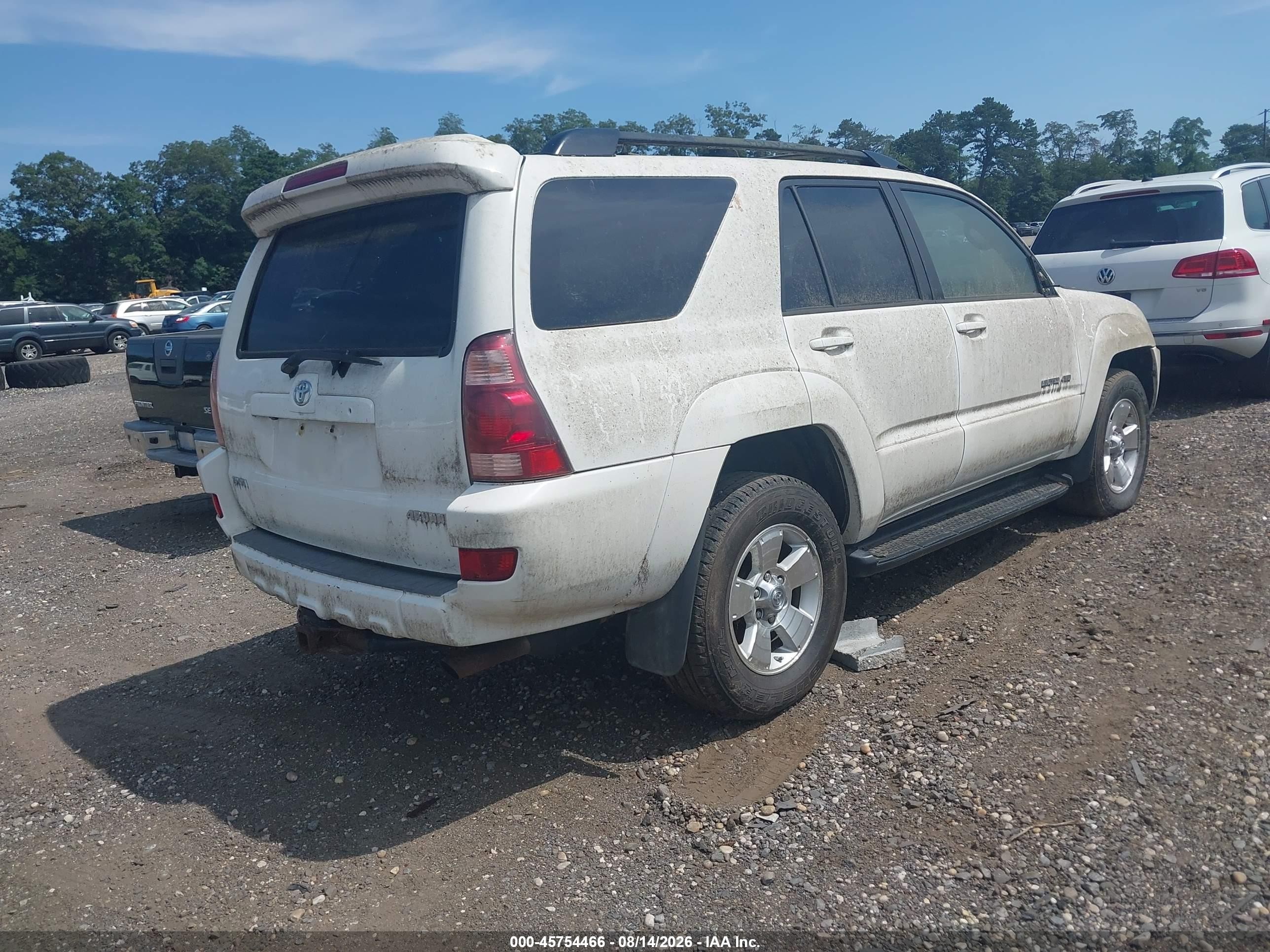 2005 Toyota 4runner Limited V8 White vin: JTEBT17R550052978