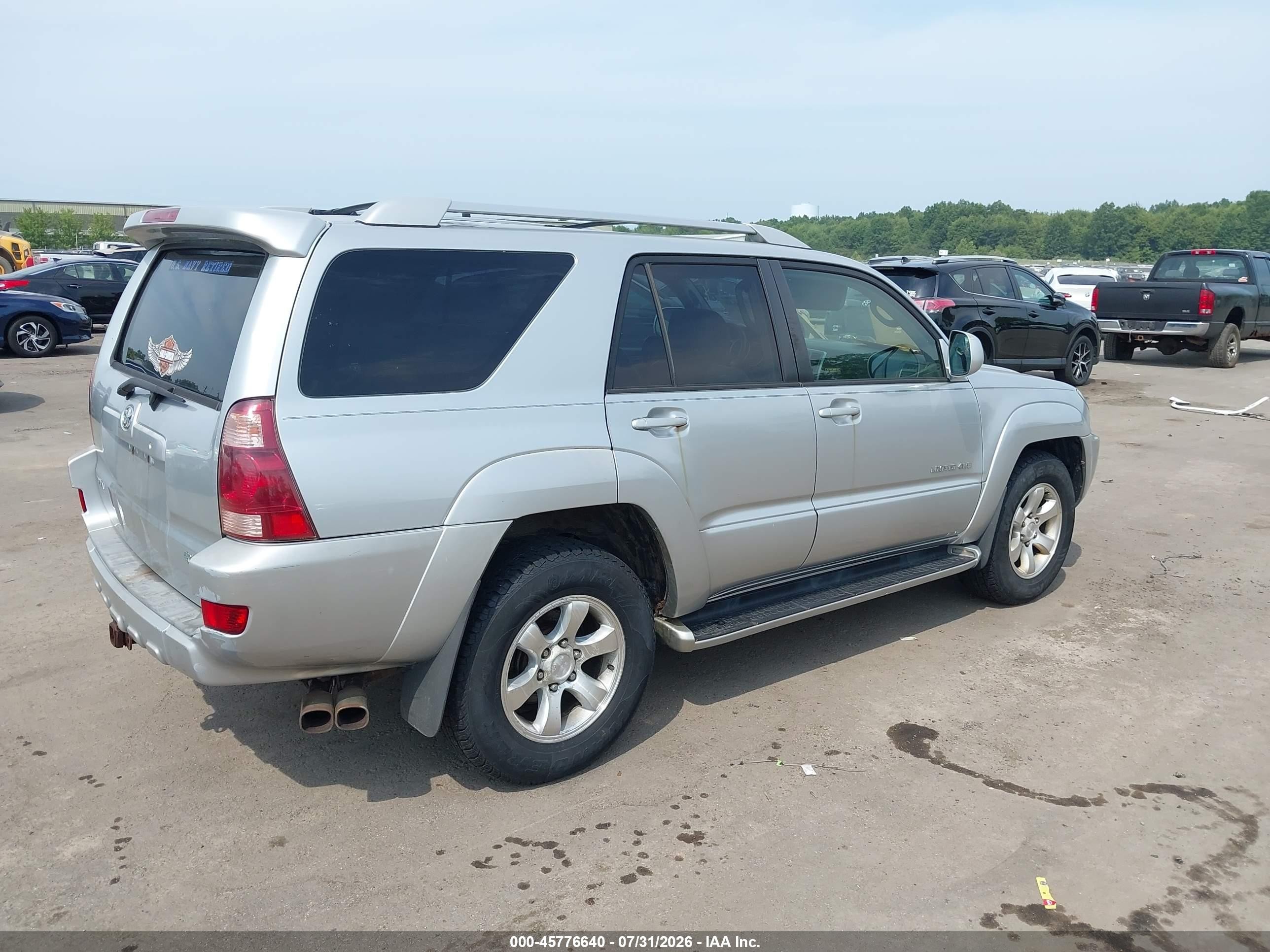 2003 Toyota 4runner Limited V8 Silver vin: JTEBT17R630008548